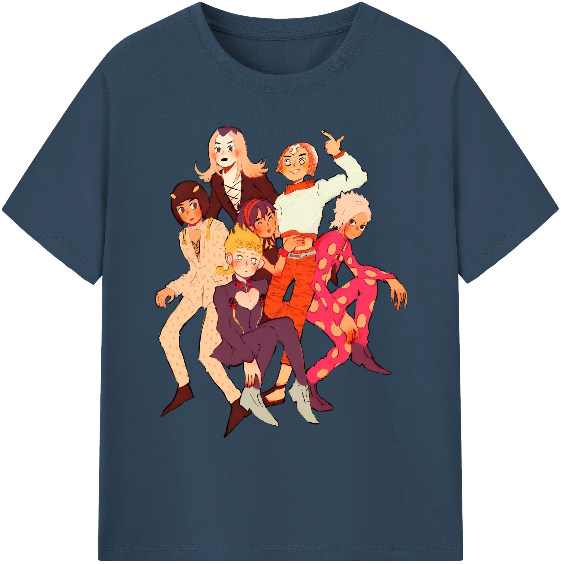 （画像用） ジョジョの奇妙な冒険 JoJo's Bizarre Adventure 綿100％ メンズ半袖Tシャツ｜肌触りやわらか＆通気性