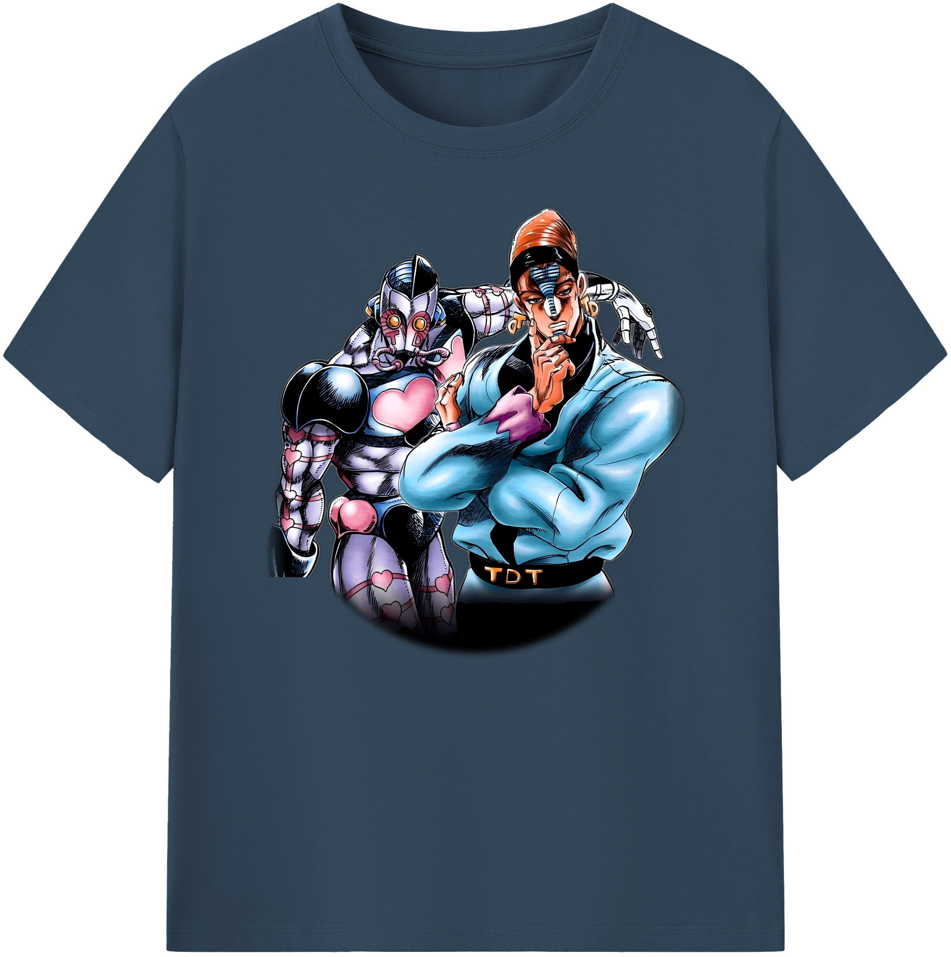 （画像用） ジョジョの奇妙な冒険 ひがしかた じょうすけ JoJo's Bizarre Adventure Higashikata Josuke 綿100％ メンズ半袖Tシャツ｜肌触りやわらか＆通気性