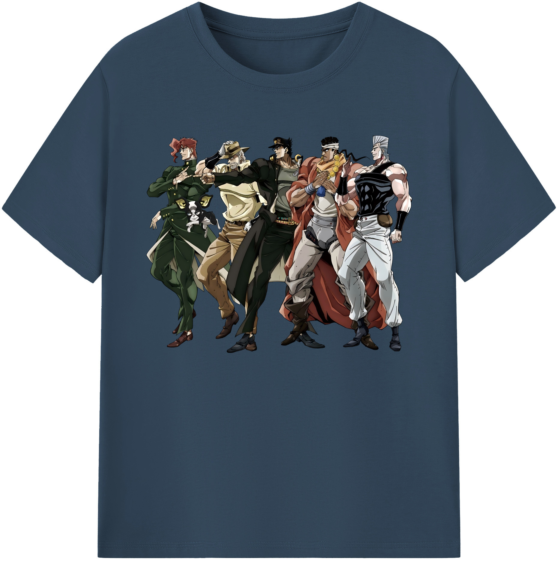（画像用） ジョジョの奇妙な冒険 JoJo's Bizarre Adventure 綿100％ メンズ半袖Tシャツ｜肌触りやわらか＆通気性
