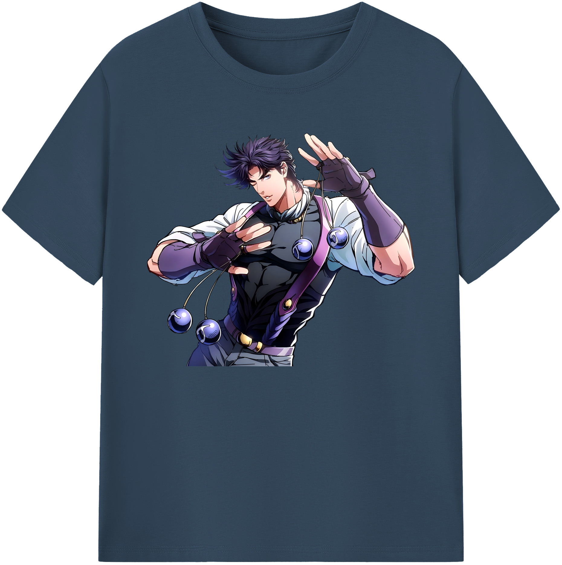 （画像用） ジョジョの奇妙な冒険 JoJo's Bizarre Adventure 綿100％ メンズ半袖Tシャツ｜肌触りやわらか＆通気性