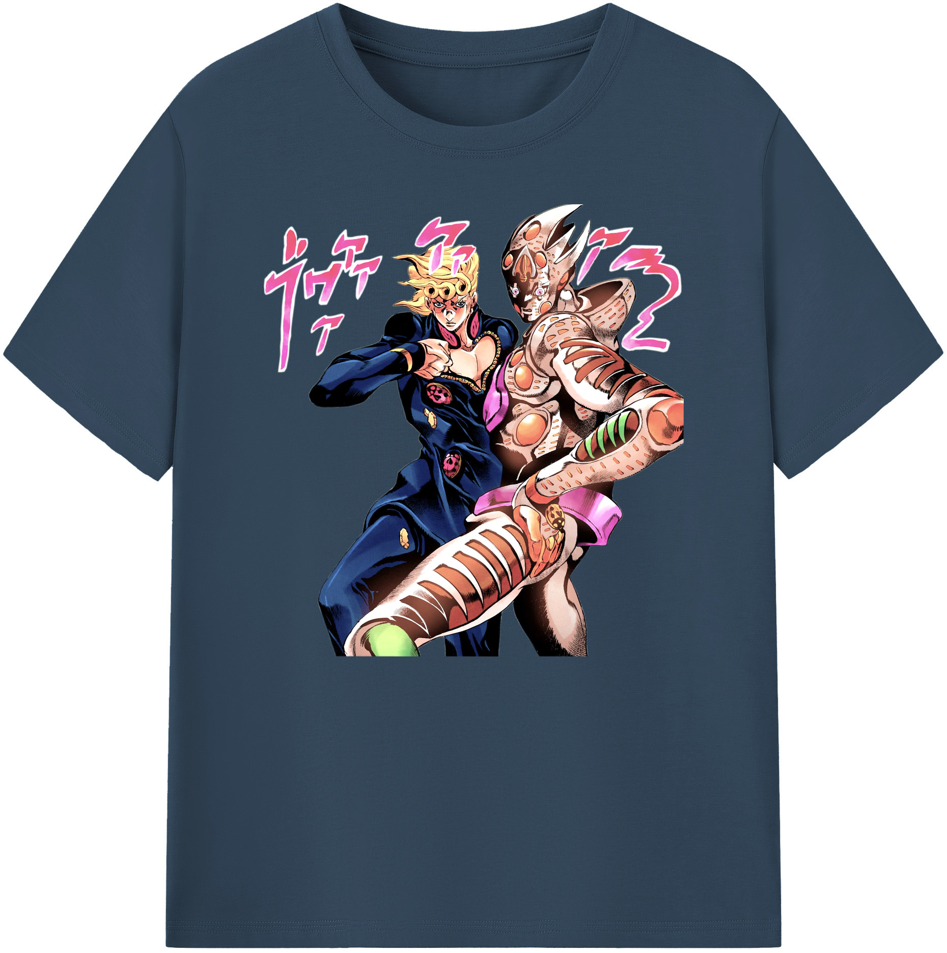 （画像用） ジョジョの奇妙な冒険 ジョルノ?ジョバァーナ JoJo's Bizarre Adventure Giorno Giovanna 綿100％ メンズ半袖Tシャツ｜肌触りやわらか＆通気性