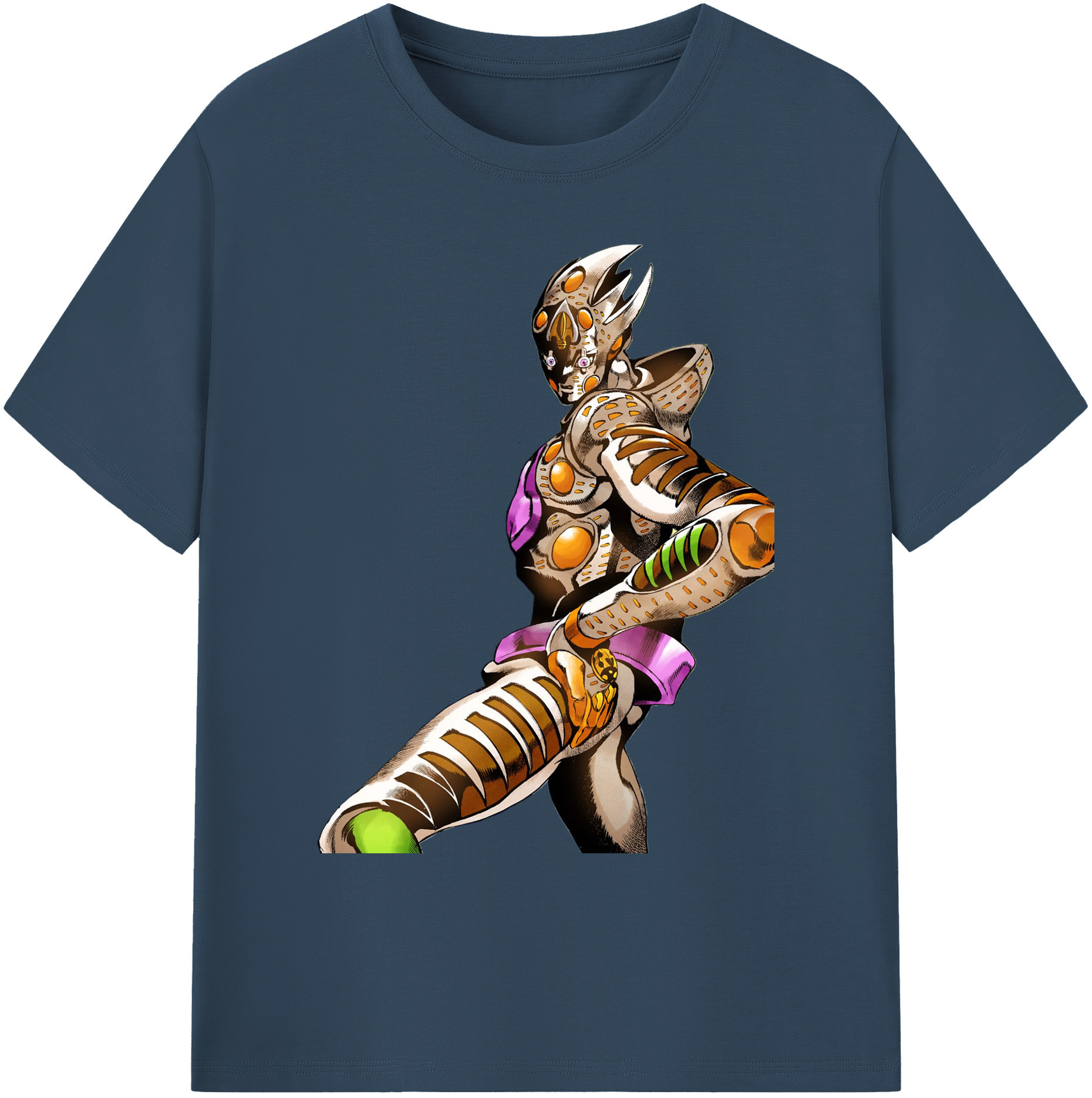 （画像用） ジョジョの奇妙な冒険 ジョルノ?ジョバァーナ JoJo's Bizarre Adventure Giorno Giovanna 綿100％ メンズ半袖Tシャツ｜肌触りやわらか＆通気性
