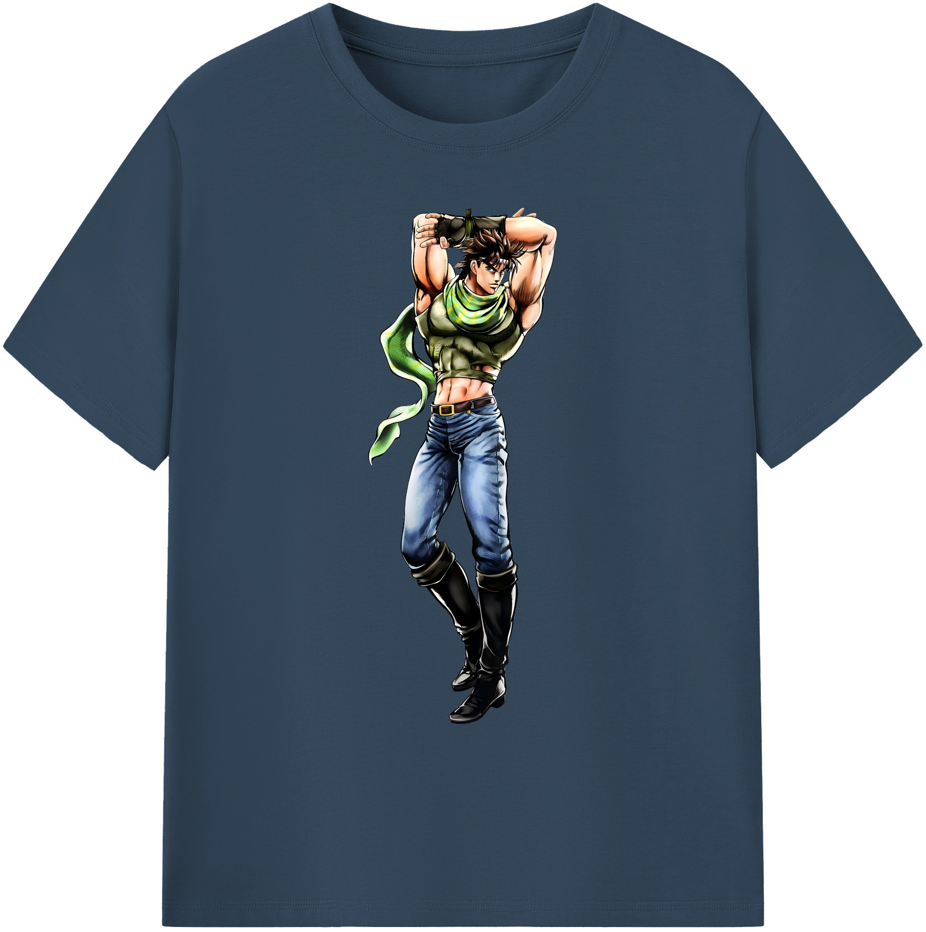 （画像用） ジョジョの奇妙な冒険 ジョセフ?ジョースター JoJo's Bizarre Adventure Joseph Joestar 綿100％ メンズ半袖Tシャツ｜肌触りやわらか＆通気性