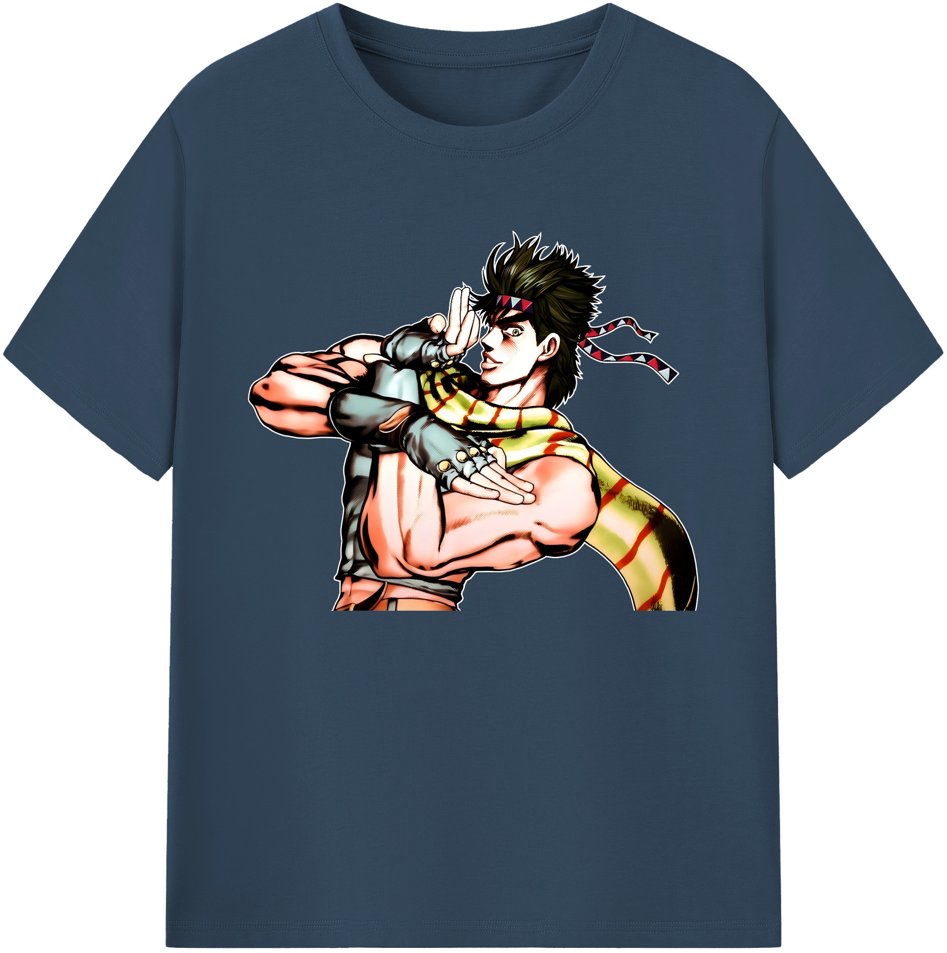 （画像用） ジョジョの奇妙な冒険 ジョセフ?ジョースター JoJo's Bizarre Adventure Joseph Joestar 綿100％ メンズ半袖Tシャツ｜肌触りやわらか＆通気性