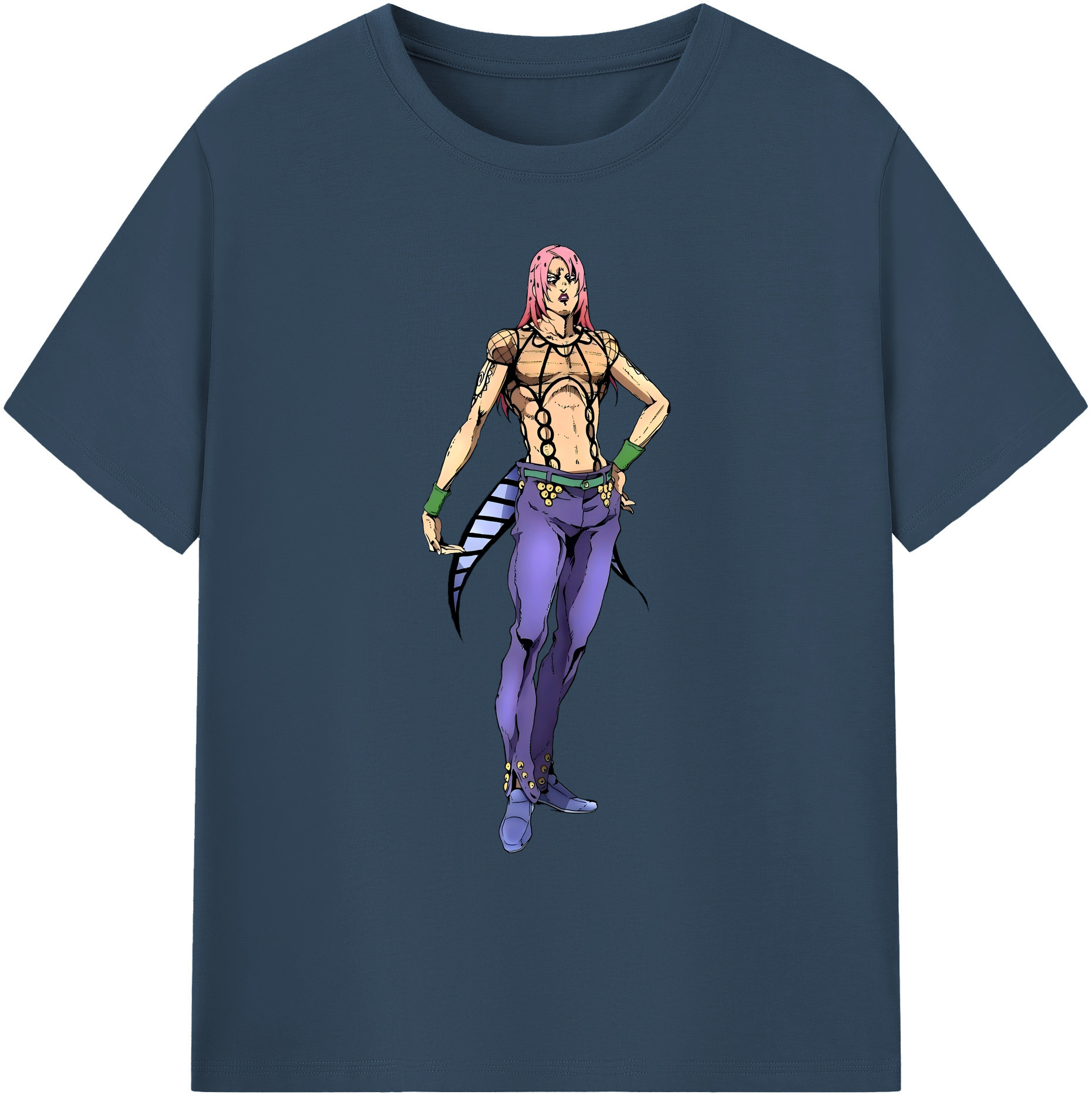 （画像用） ジョジョの奇妙な冒険 ビネガー?ドッピオ JoJo's Bizarre Adventure Vinegar Doppio 綿100％ メンズ半袖Tシャツ｜肌触りやわらか＆通気性