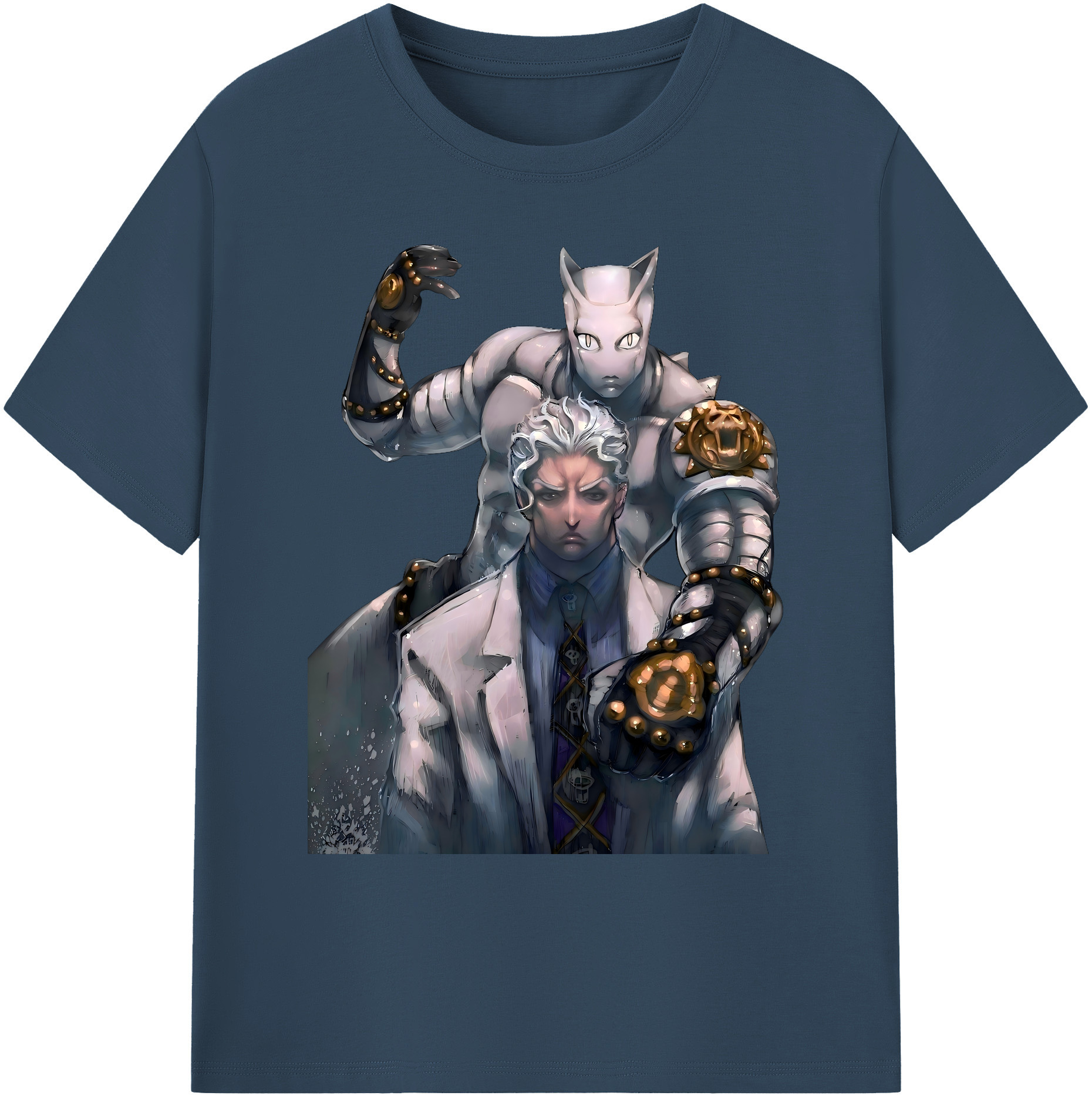 （画像用） ジョジョの奇妙な冒険 きら よしかげ JoJo's Bizarre Adventure Kira Yoshikage 綿100％ メンズ半袖Tシャツ｜肌触りやわらか＆通気性