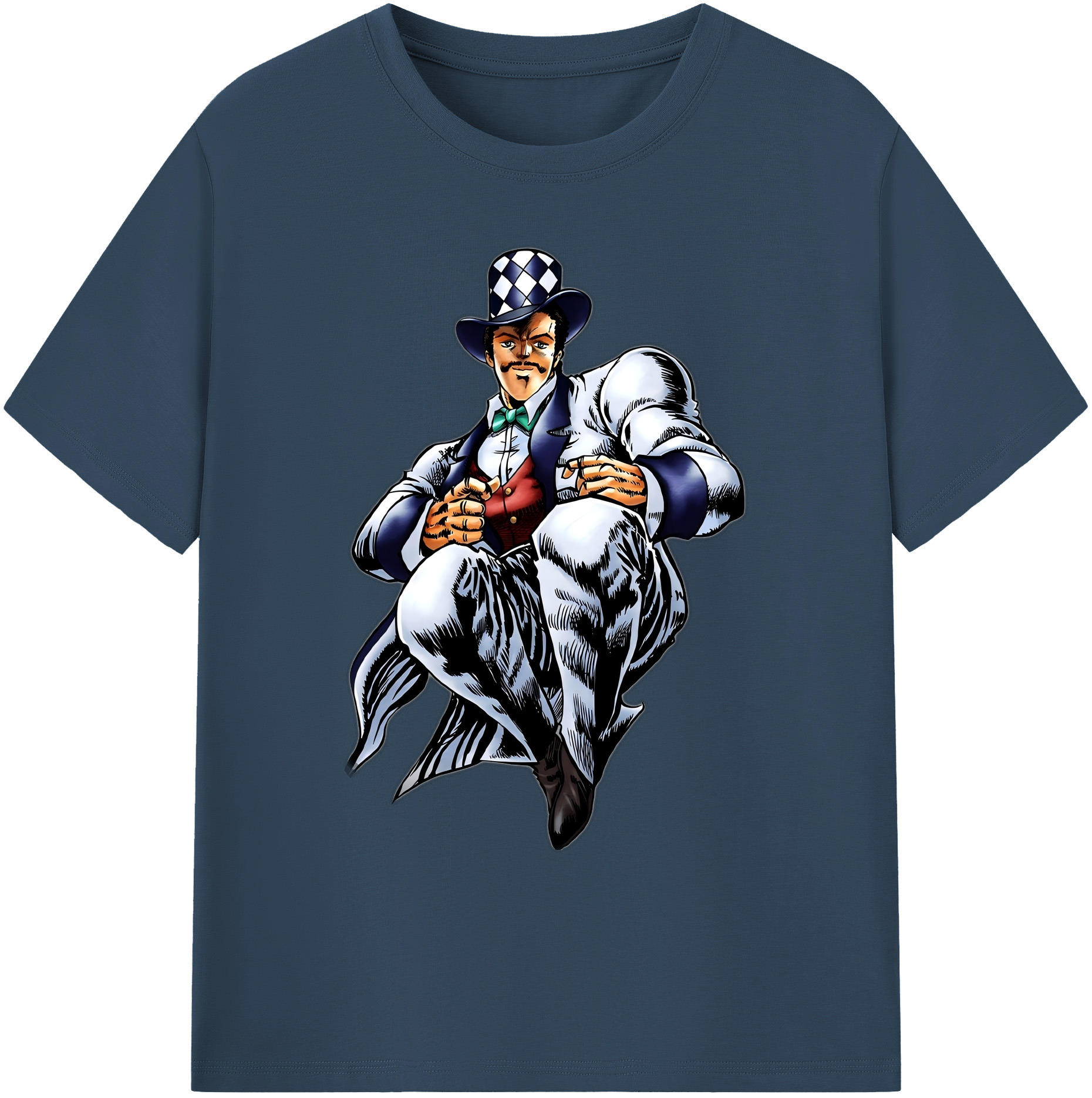 （画像用） ジョジョの奇妙な冒険 ウィル?アントニオ?ツェペリ JoJo's Bizarre Adventure Will Anthonio Zeppeli 綿100％ メンズ半袖Tシャツ｜肌触りやわらか＆通気性
