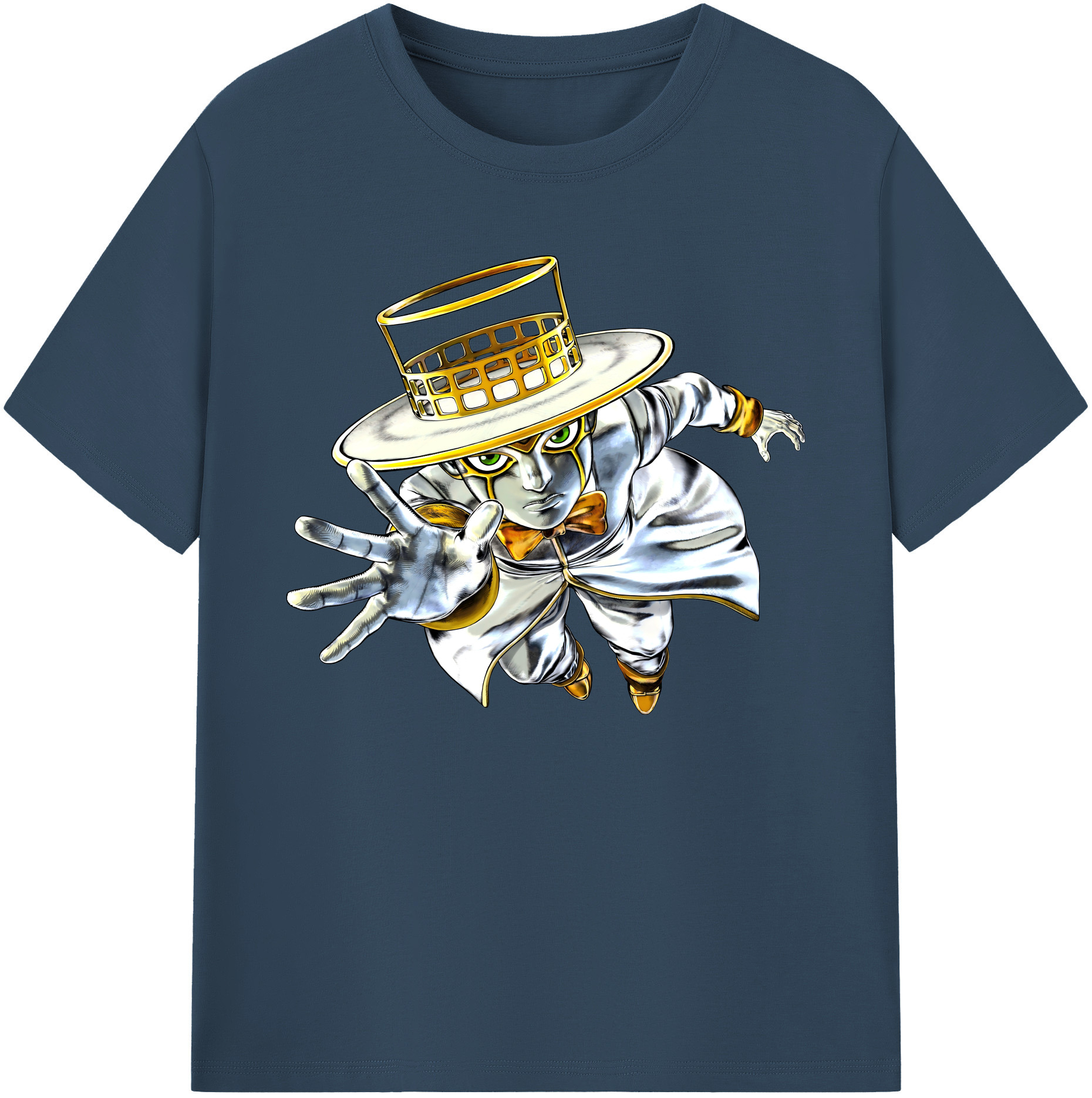 （画像用） ジョジョの奇妙な冒険 岸辺 露伴（きしべ ろはん） JoJo's Bizarre Adventure Rohan Kishibe 綿100％ メンズ半袖Tシャツ｜肌触りやわらか＆通気性