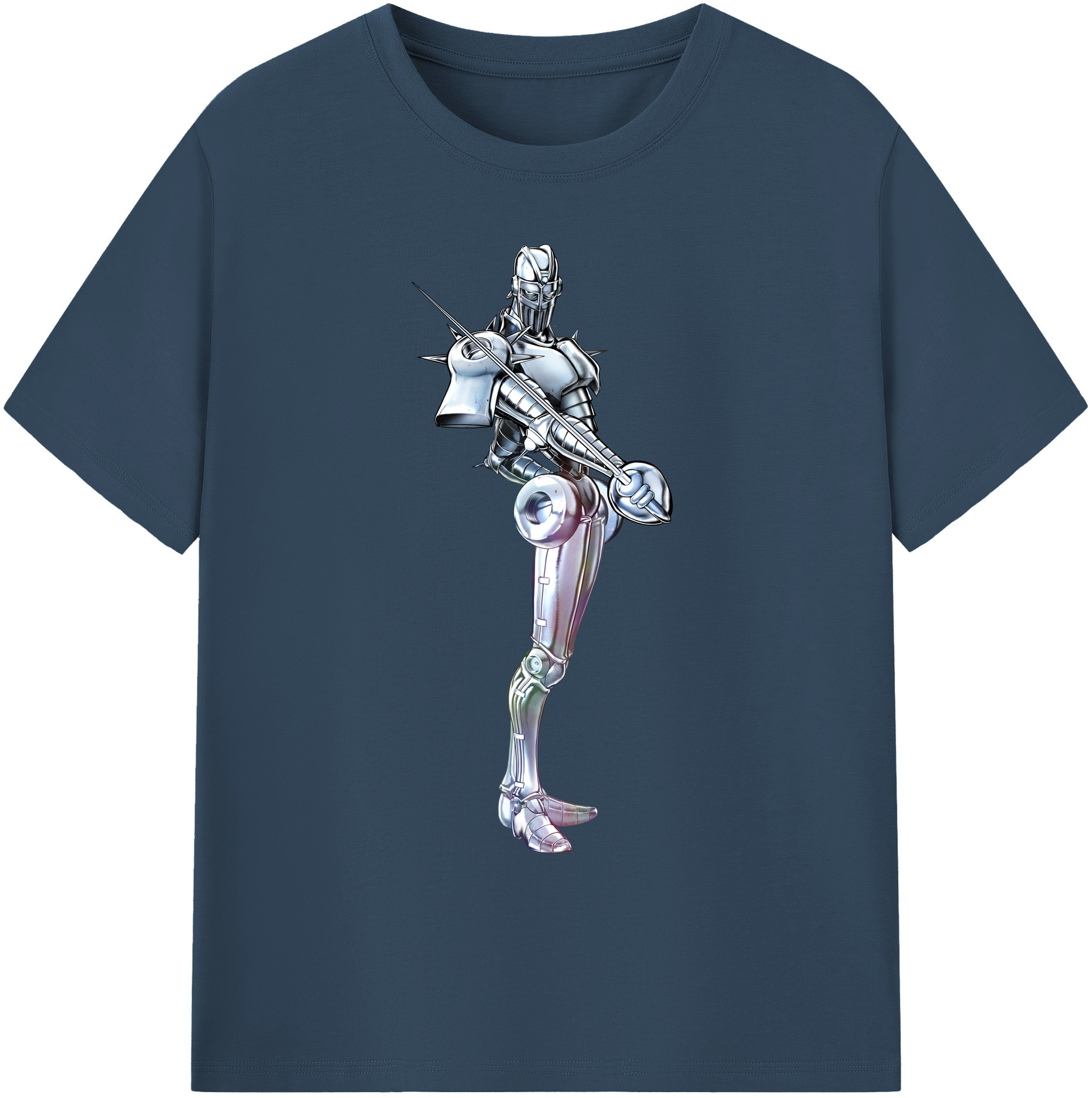 （画像用） ジョジョの奇妙な冒険 ジャン＝ピエール?ポルナレフ JoJo's Bizarre Adventure Jan Pierre Polnareff 綿100％ メンズ半袖Tシャツ｜肌触りやわらか＆通気性