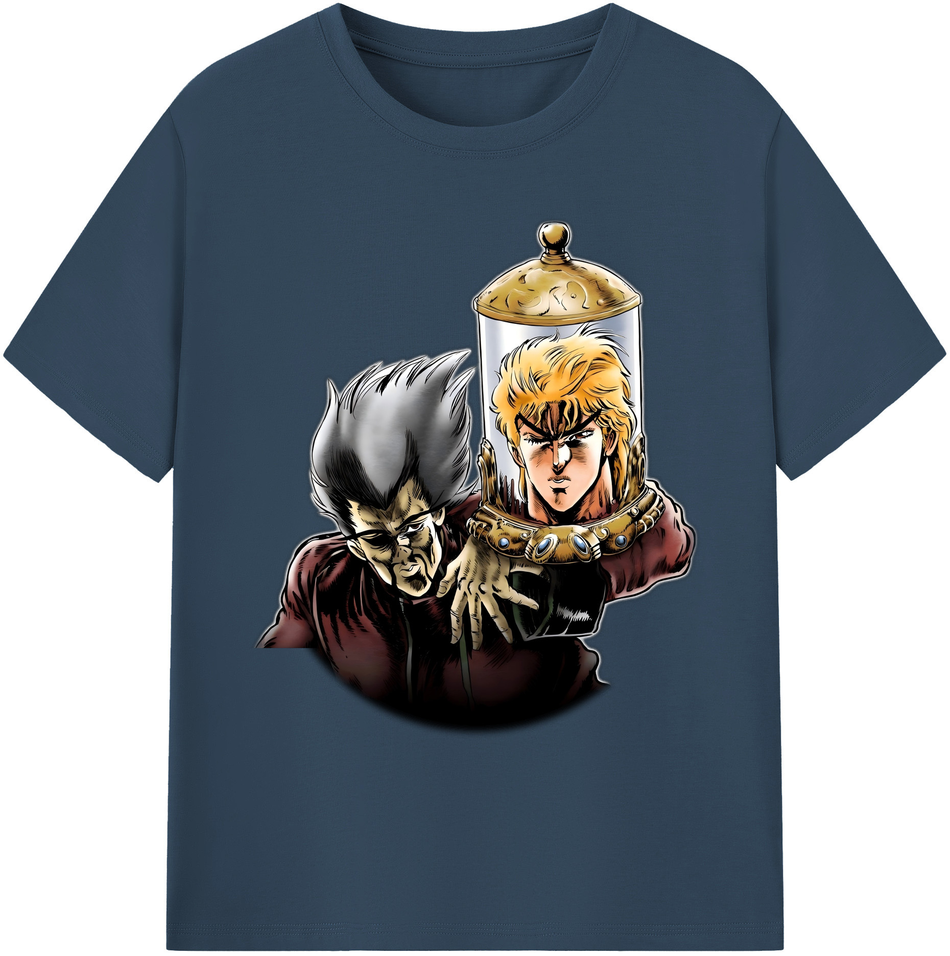 （画像用） ジョジョの奇妙な冒険 ディオ?ブランドー JoJo's Bizarre Adventure Dio Brando 綿100％ メンズ半袖Tシャツ｜肌触りやわらか＆通気性
