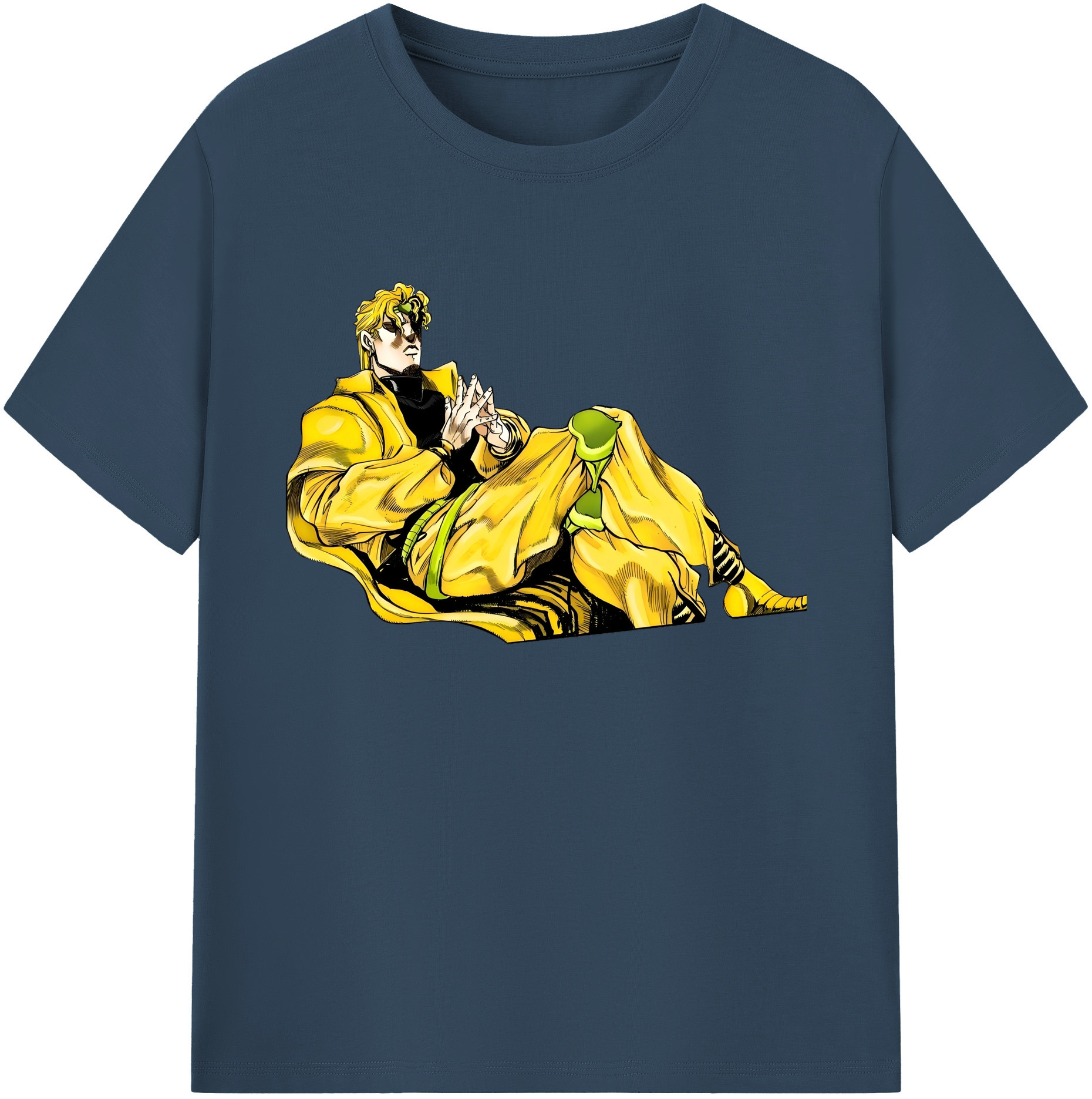 （画像用） ジョジョの奇妙な冒険 ディオ?ブランドー JoJo's Bizarre Adventure Dio Brando 綿100％ メンズ半袖Tシャツ｜肌触りやわらか＆通気性