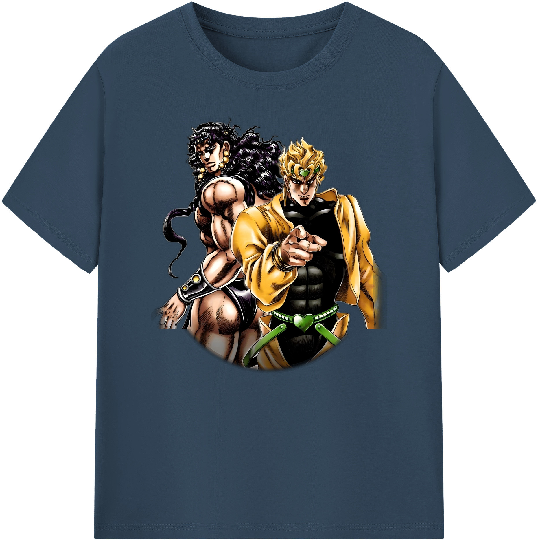 （画像用） ジョジョの奇妙な冒険 ディオ?ブランドー JoJo's Bizarre Adventure Dio Brando 綿100％ メンズ半袖Tシャツ｜肌触りやわらか＆通気性