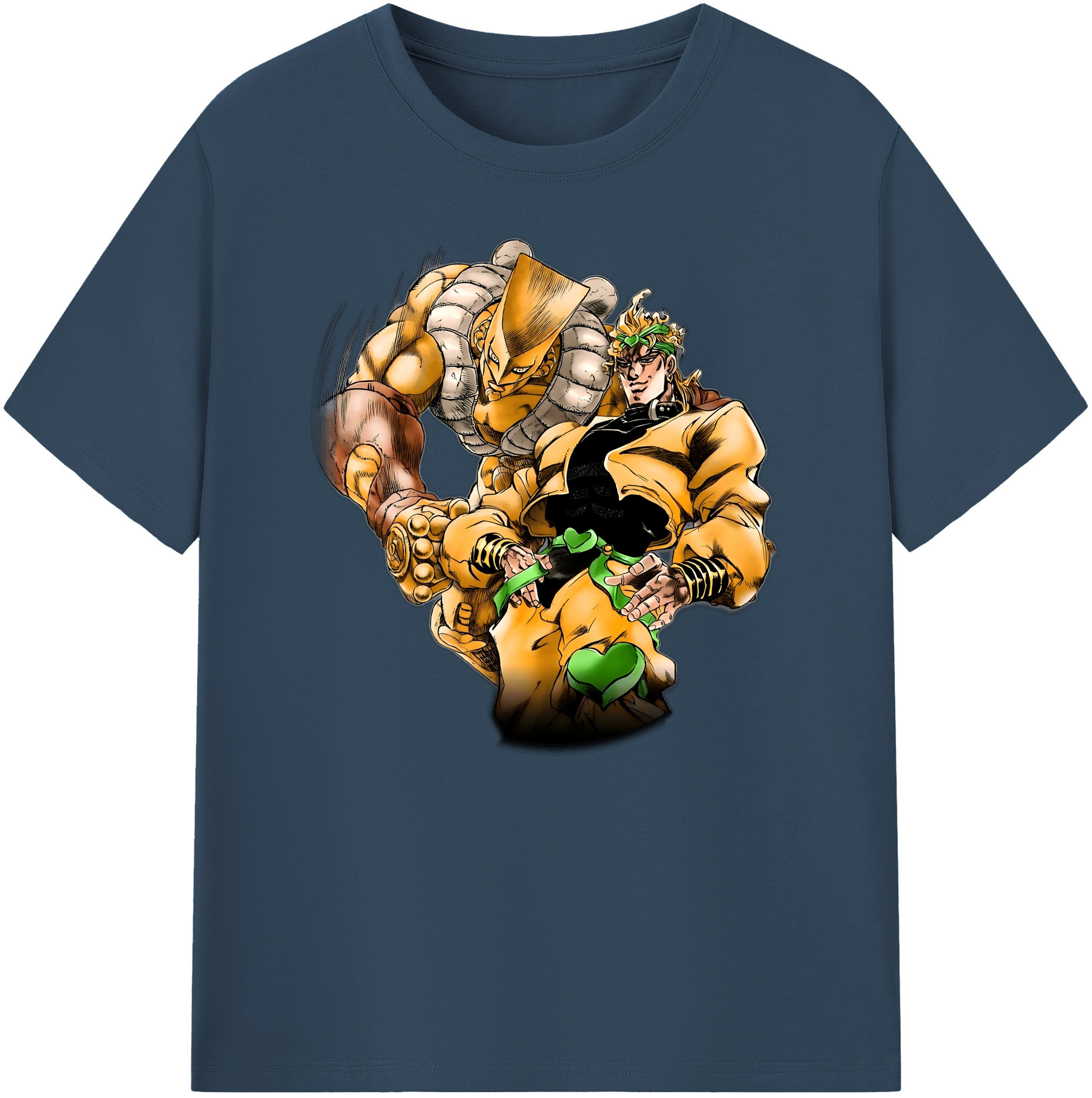（画像用） ジョジョの奇妙な冒険 ディオ?ブランドー JoJo's Bizarre Adventure Dio Brando 綿100％ メンズ半袖Tシャツ｜肌触りやわらか＆通気性