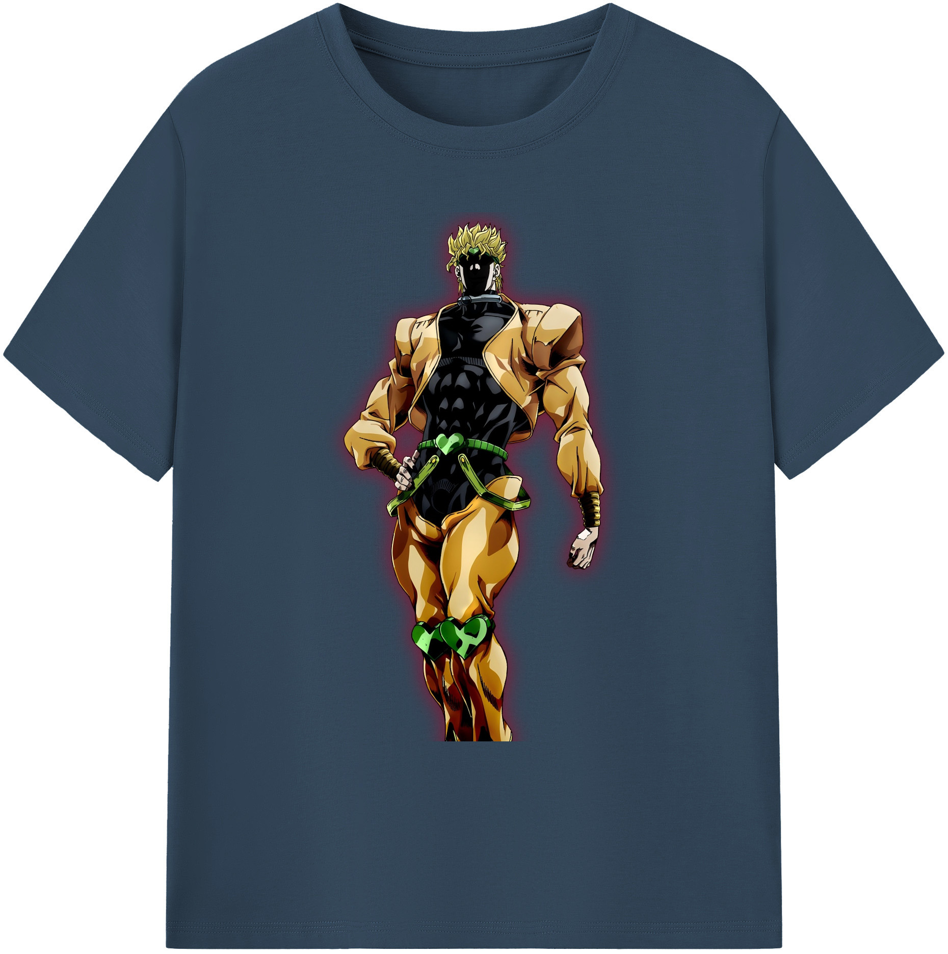 （画像用） ジョジョの奇妙な冒険 ディオ?ブランドー JoJo's Bizarre Adventure Dio Brando 綿100％ メンズ半袖Tシャツ｜肌触りやわらか＆通気性