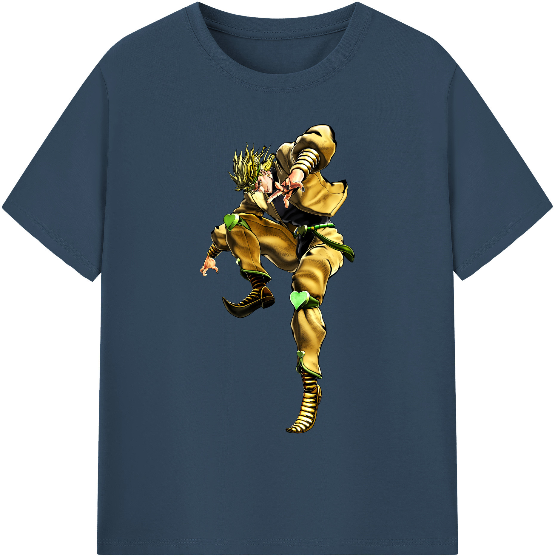（画像用） ジョジョの奇妙な冒険 ディオ?ブランドー JoJo's Bizarre Adventure Dio Brando 綿100％ メンズ半袖Tシャツ｜肌触りやわらか＆通気性