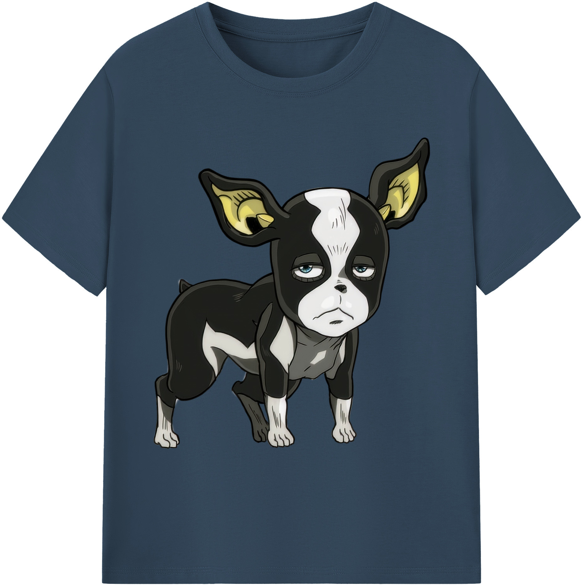 （画像用） ジョジョの奇妙な冒険 イギー JoJo's Bizarre Adventure Iggy 綿100％ メンズ半袖Tシャツ｜肌触りやわらか＆通気性