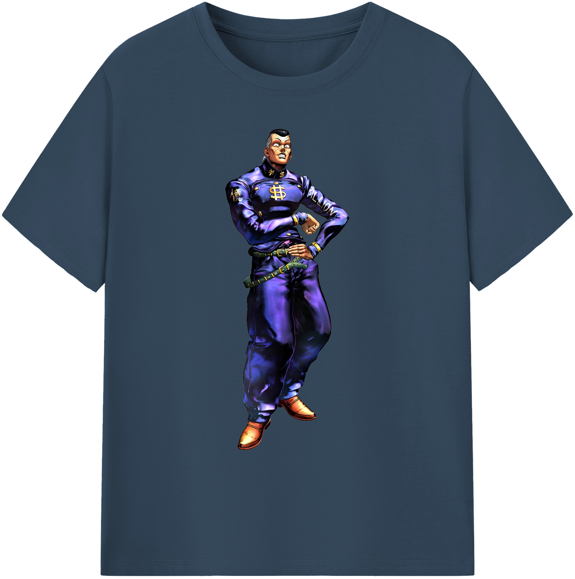 （画像用） ジョジョの奇妙な冒険 虹村億泰 にじむら おくやす JoJo's Bizarre Adventure Nijimura Okuyasu 綿100％ メンズ半袖Tシャツ｜肌触りやわらか＆通気性