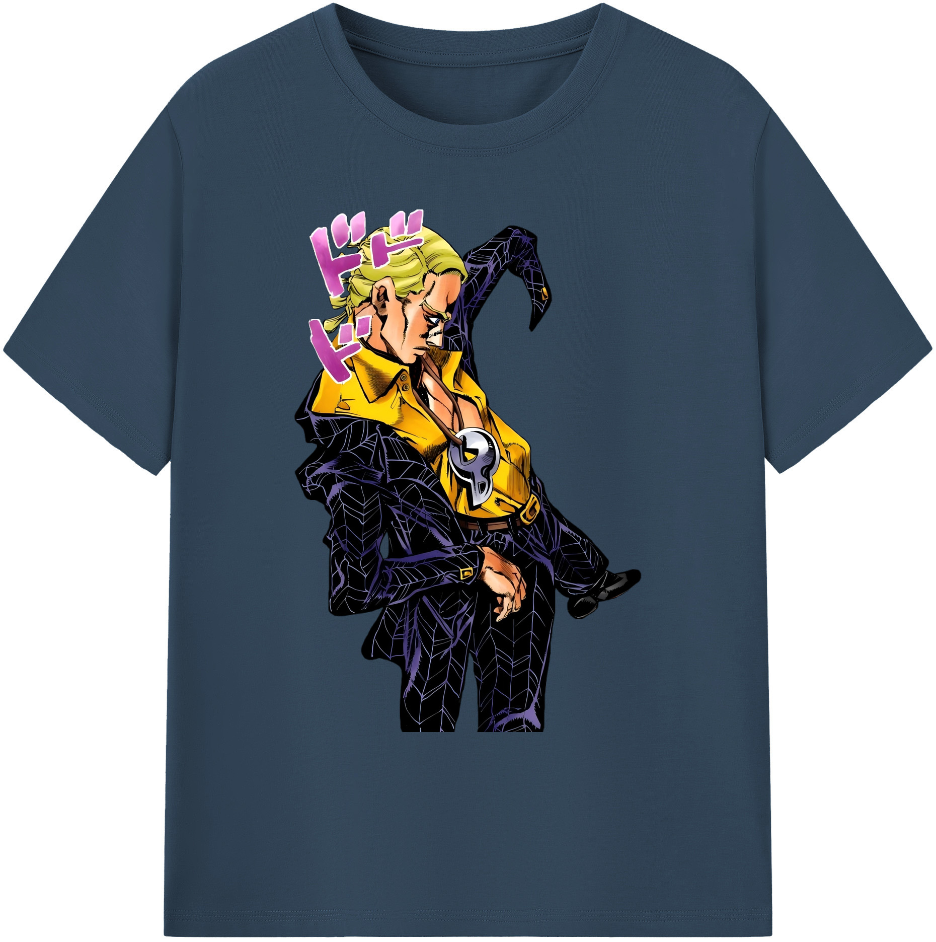 （画像用） ジョジョの奇妙な冒険 プロシュート JoJo's Bizarre Adventure Prosciutto 綿100％ メンズ半袖Tシャツ｜肌触りやわらか＆通気性