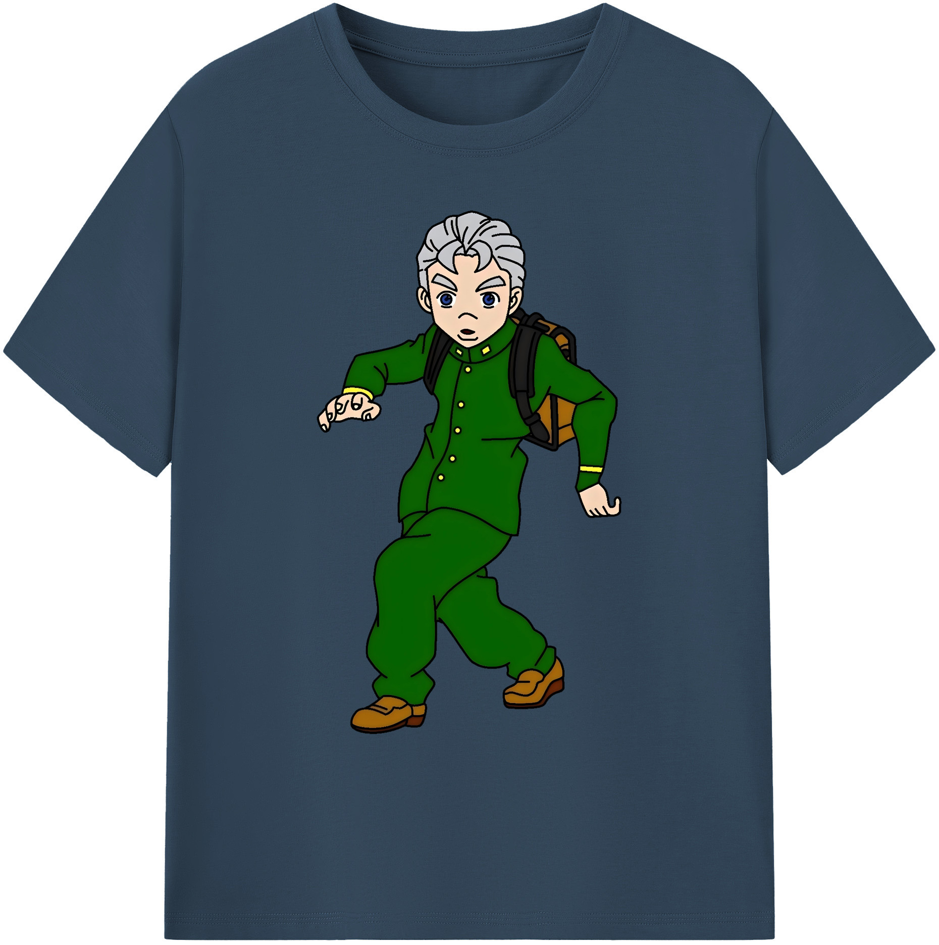（画像用） ジョジョの奇妙な冒険 広瀨康一 JoJo's Bizarre Adventure Hirose Koichi 綿100％ メンズ半袖Tシャツ｜肌触りやわらか＆通気性