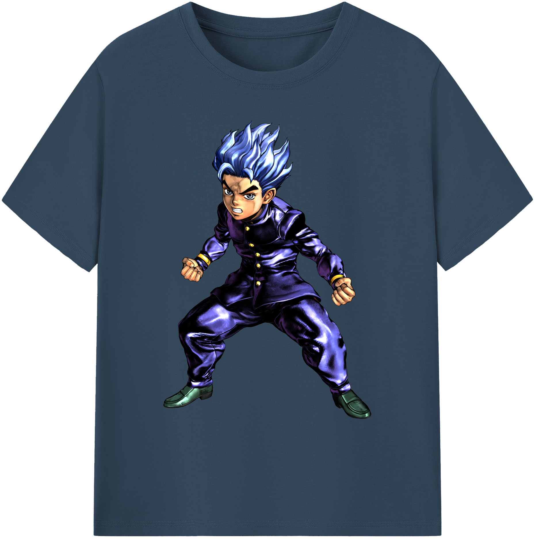 （画像用） ジョジョの奇妙な冒険 広瀨康一 JoJo's Bizarre Adventure Hirose Koichi 綿100％ メンズ半袖Tシャツ｜肌触りやわらか＆通気性