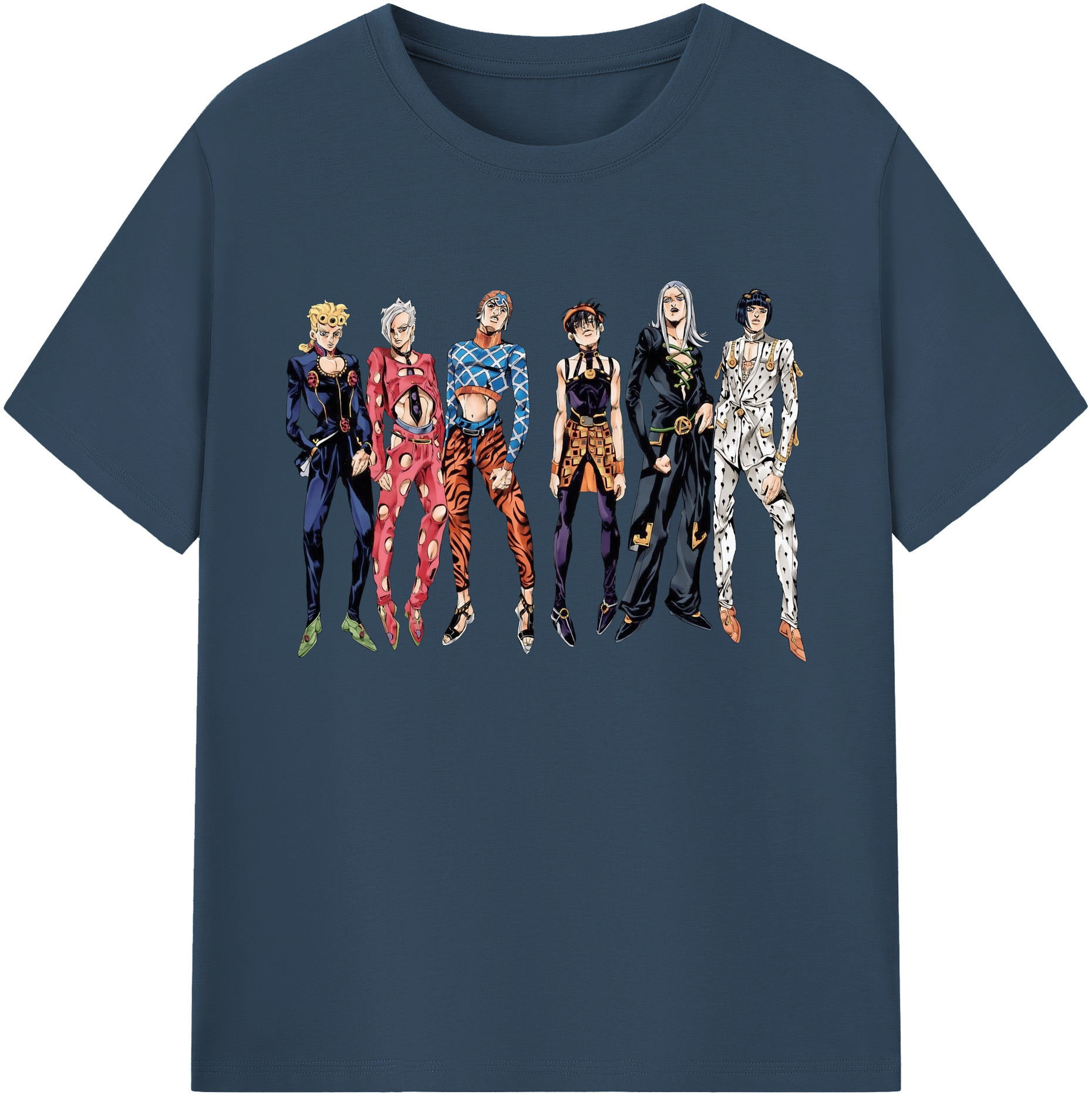 （画像用） ジョジョの奇妙な冒険 JoJo's Bizarre Adventure 綿100％ メンズ半袖Tシャツ｜肌触りやわらか＆通気性