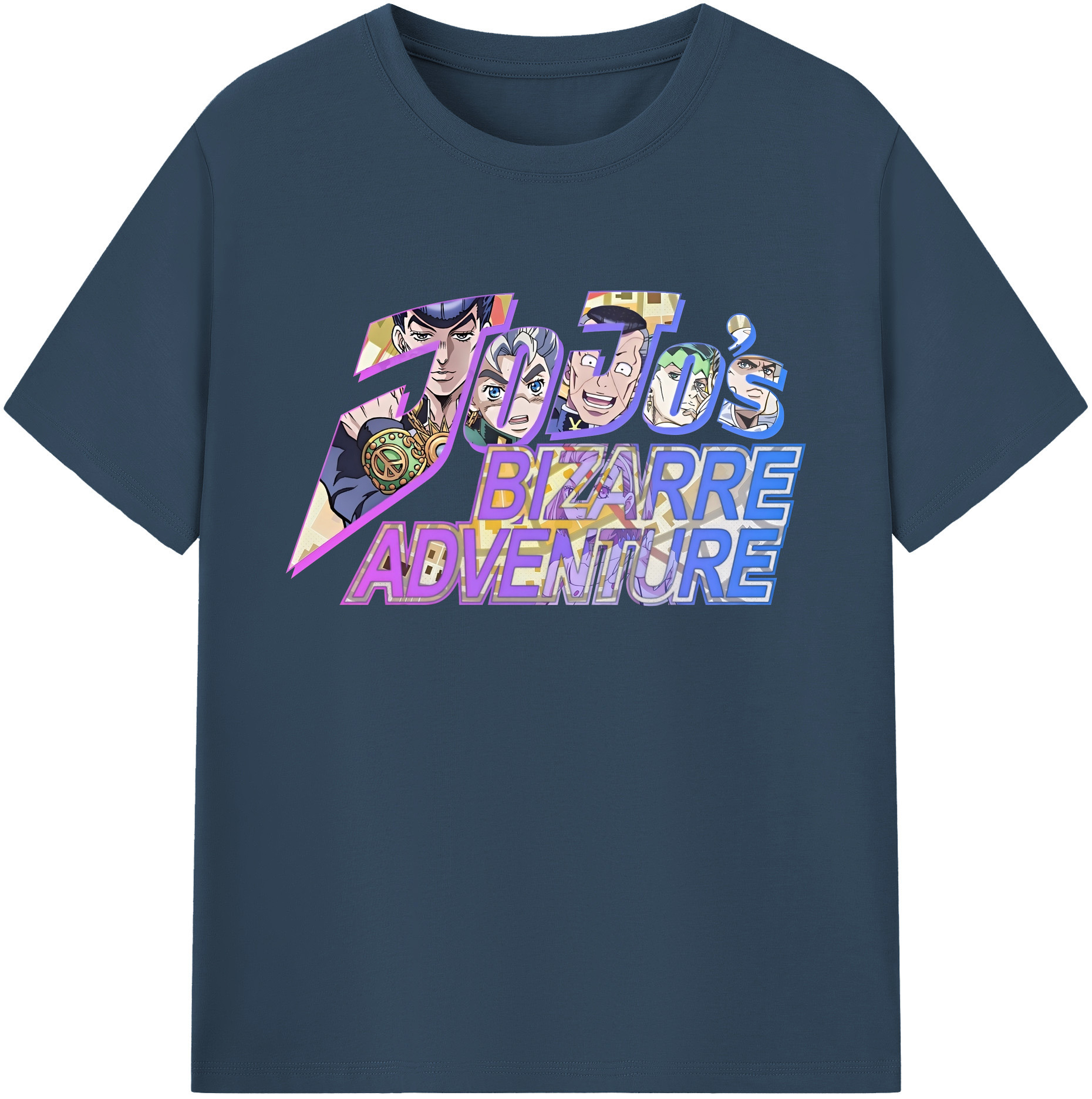 （画像用） ジョジョの奇妙な冒険 JoJo's Bizarre Adventure 綿100％ メンズ半袖Tシャツ｜肌触りやわらか＆通気性