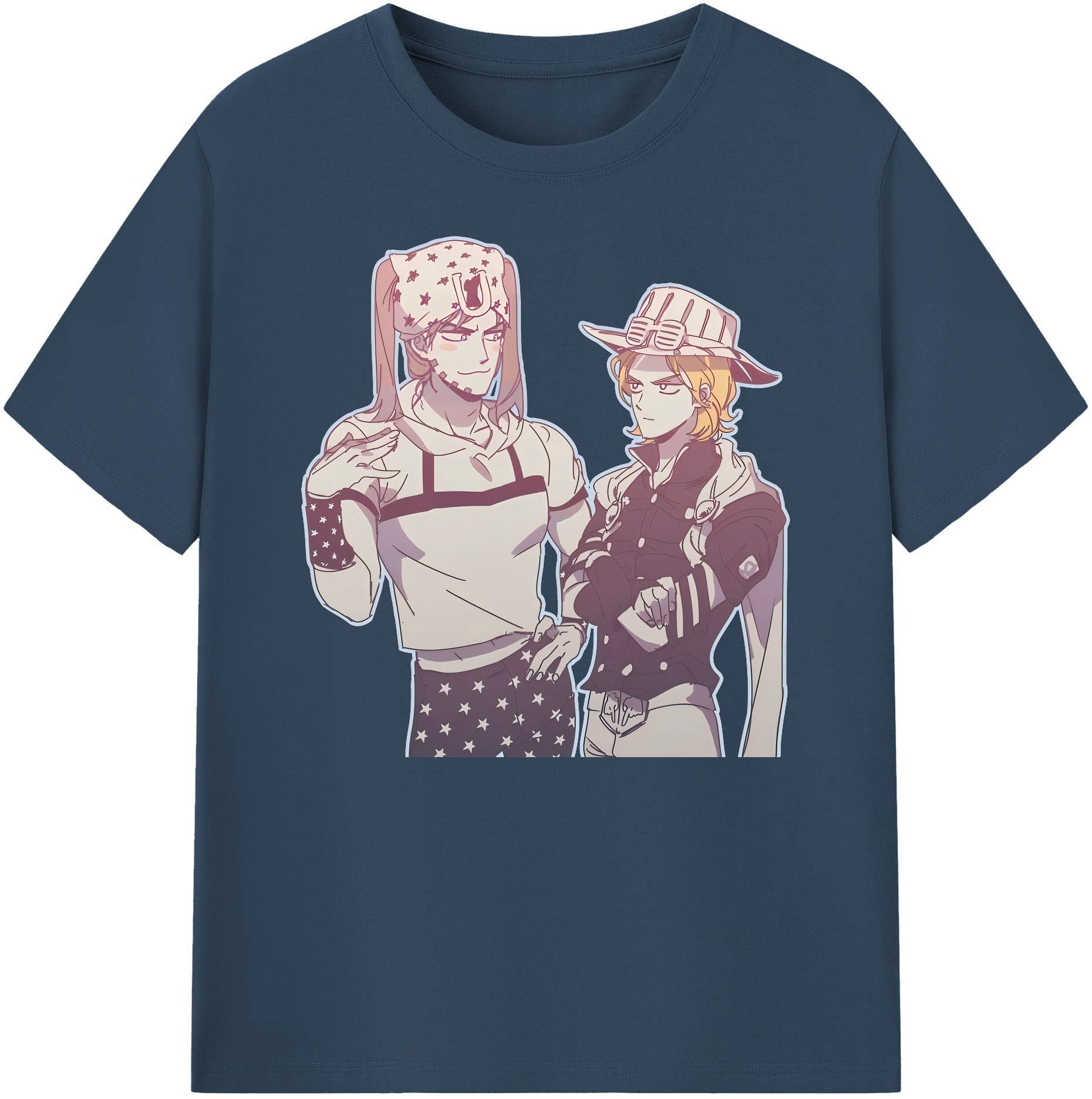 （画像用） ジョジョの奇妙な冒険 JoJo's Bizarre Adventure 綿100％ メンズ半袖Tシャツ｜肌触りやわらか＆通気性