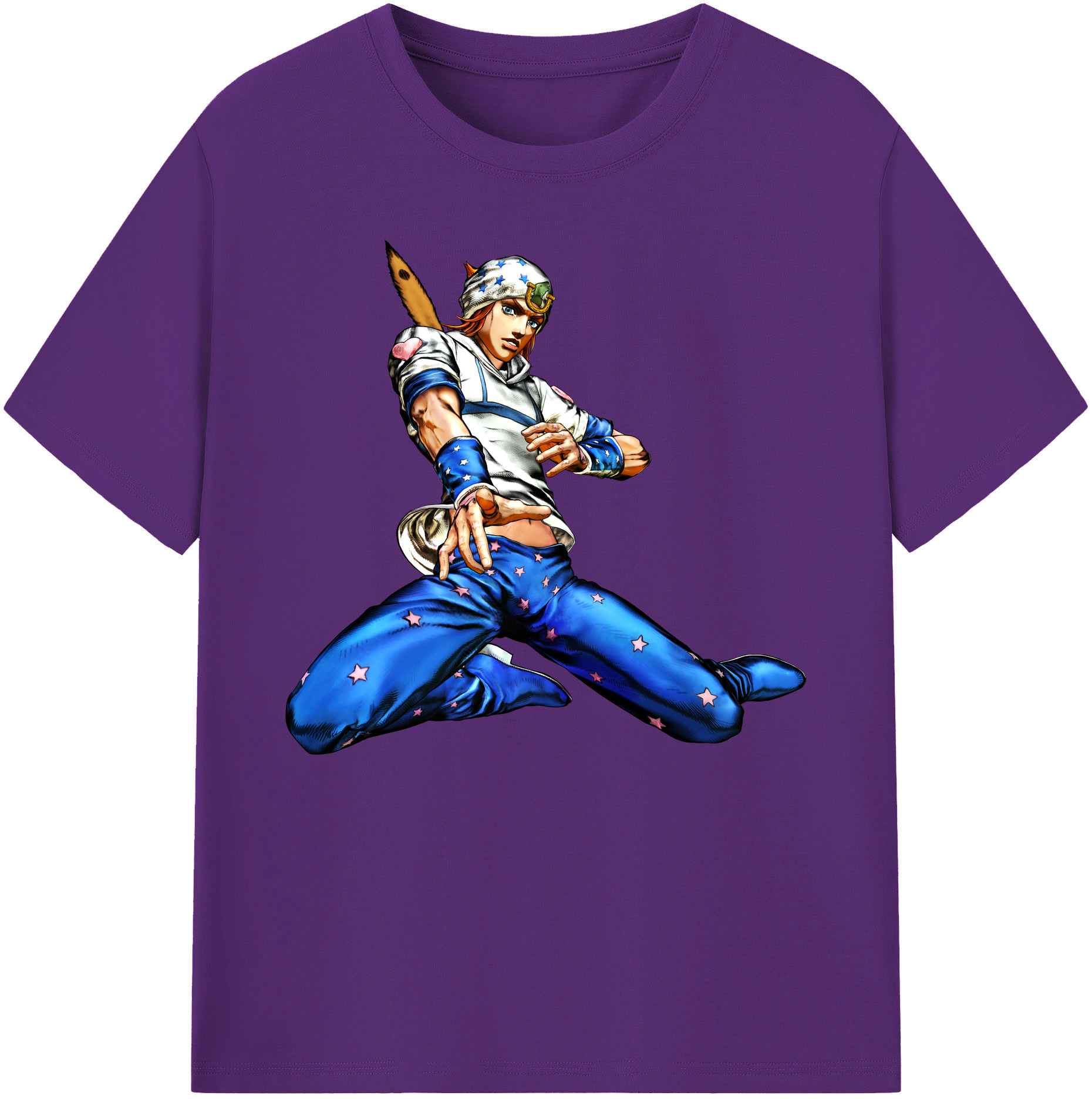 （画像用） ジョジョの奇妙な冒険 ジョナサン?ジョースター JoJo's Bizarre Adventure Jonathan Joestar 綿100％ メンズ半袖Tシャツ｜肌触りやわらか＆通気性