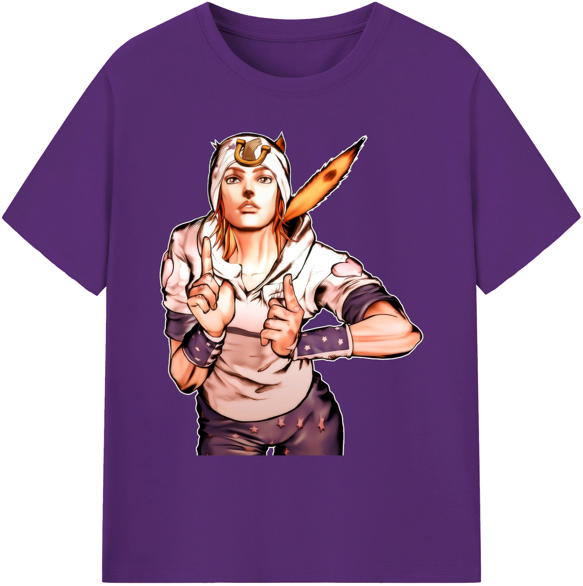 （画像用） ジョジョの奇妙な冒険 ジョナサン?ジョースター JoJo's Bizarre Adventure Jonathan Joestar 綿100％ メンズ半袖Tシャツ｜肌触りやわらか＆通気性