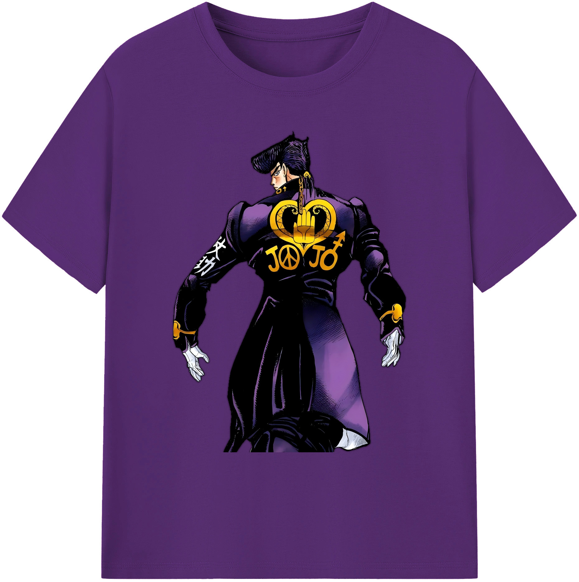 （画像用） ジョジョの奇妙な冒険 ひがしかた じょうすけ JoJo's Bizarre Adventure Higashikata Josuke 綿100％ メンズ半袖Tシャツ｜肌触りやわらか＆通気性