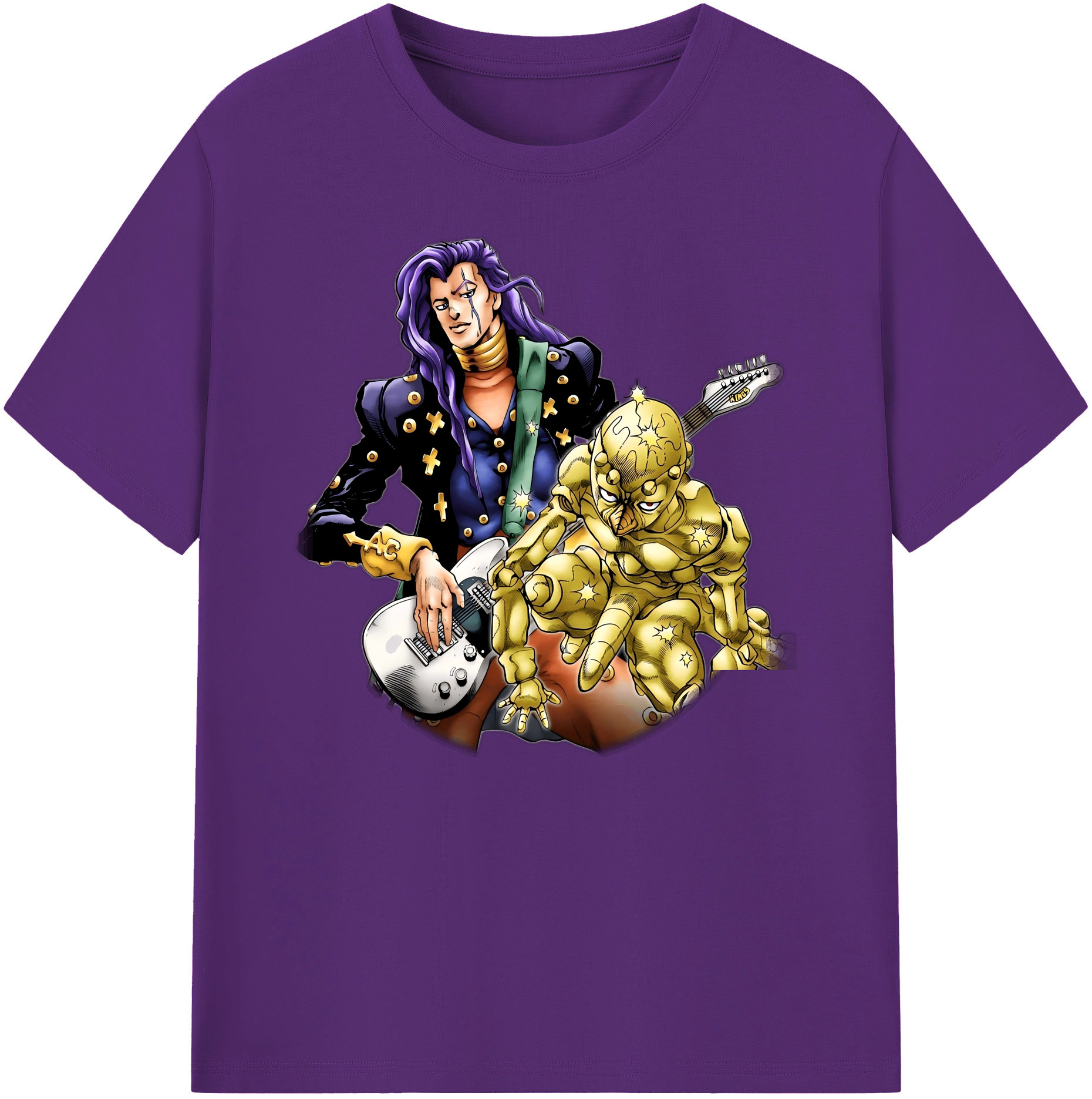 （画像用） ジョジョの奇妙な冒険 おといし あきら JoJo's Bizarre Adventure Akira Otoishi 綿100％ メンズ半袖Tシャツ｜肌触りやわらか＆通気性