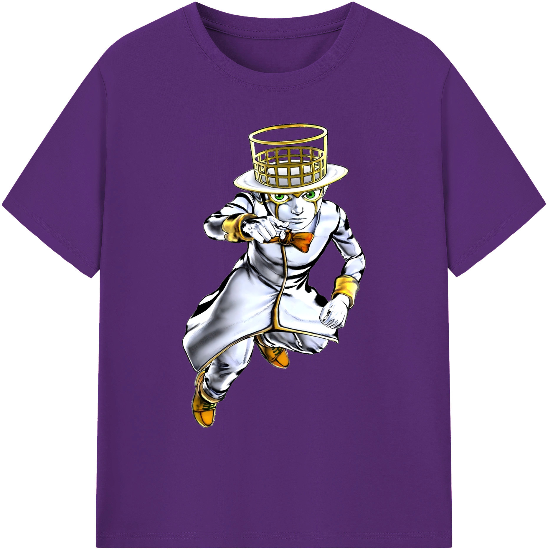 （画像用） ジョジョの奇妙な冒険 岸辺 露伴（きしべ ろはん） JoJo's Bizarre Adventure Rohan Kishibe 綿100％ メンズ半袖Tシャツ｜肌触りやわらか＆通気性