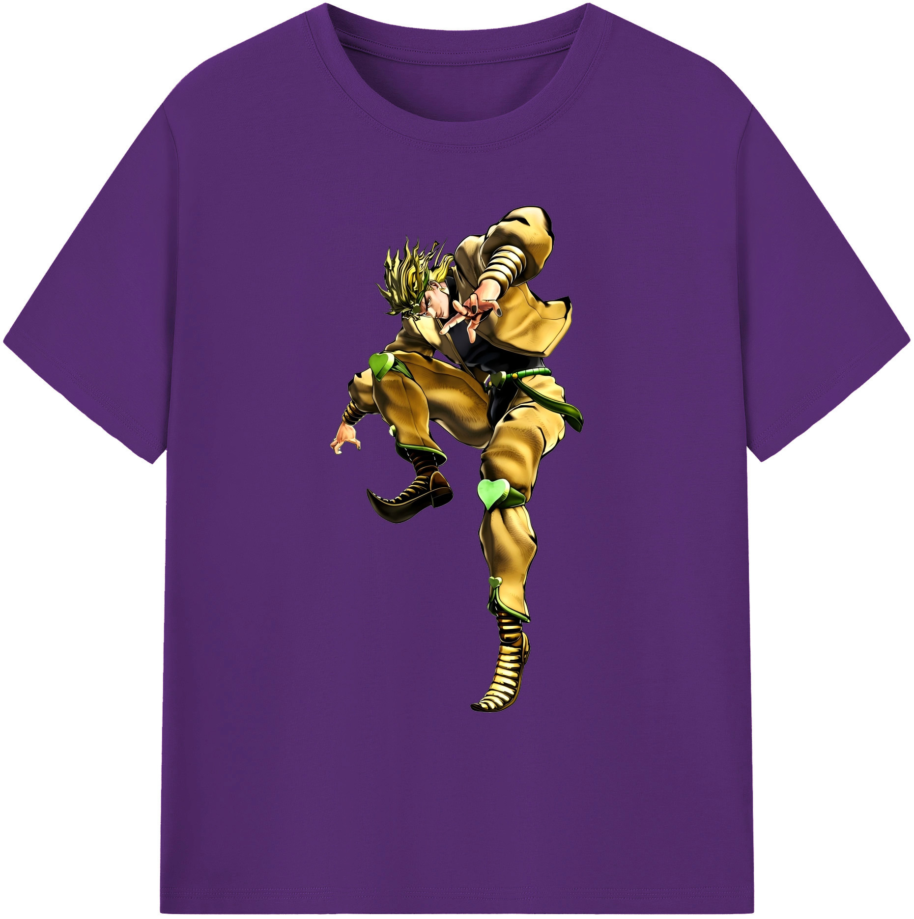 （画像用） ジョジョの奇妙な冒険 ディオ?ブランドー JoJo's Bizarre Adventure Dio Brando 綿100％ メンズ半袖Tシャツ｜肌触りやわらか＆通気性
