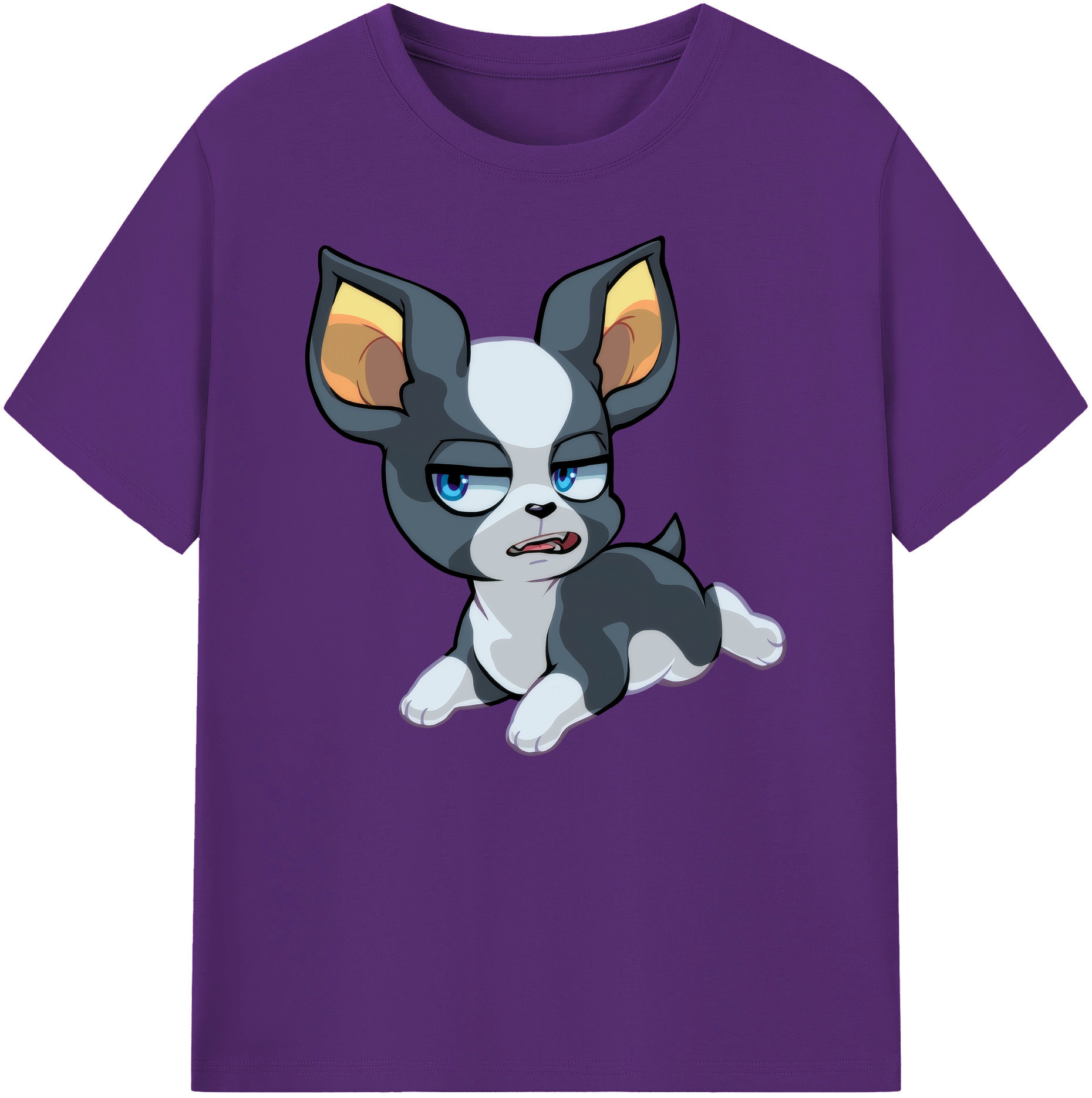 （画像用） ジョジョの奇妙な冒険 イギー JoJo's Bizarre Adventure Iggy 綿100％ メンズ半袖Tシャツ｜肌触りやわらか＆通気性
