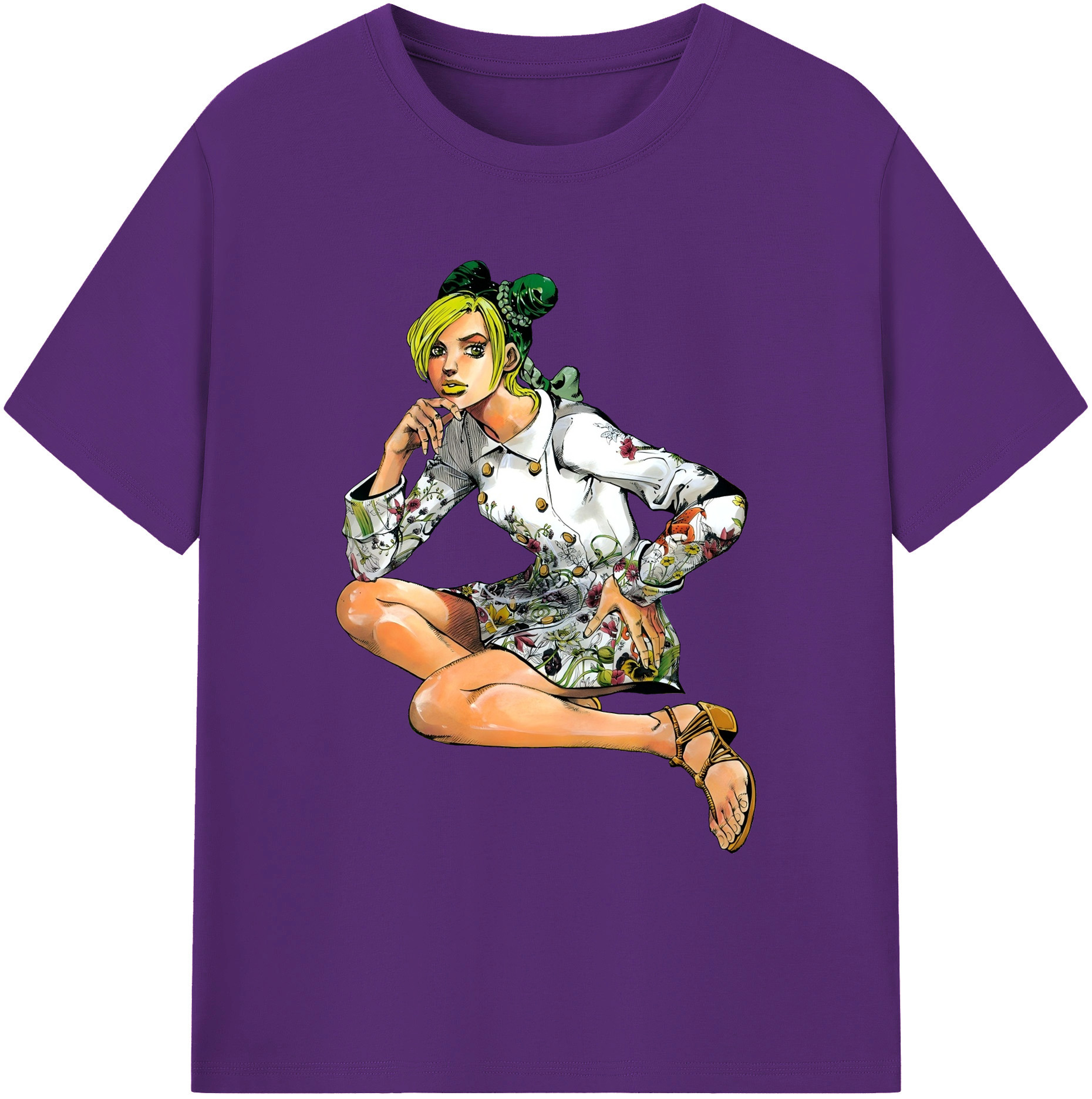 （画像用） "ジョジョの奇妙な冒険 くうじょう ジョリーン JoJo's Bizarre Adventure Jolyne Cujoh " 綿100％ メンズ半袖Tシャツ｜肌触りやわらか＆通気性