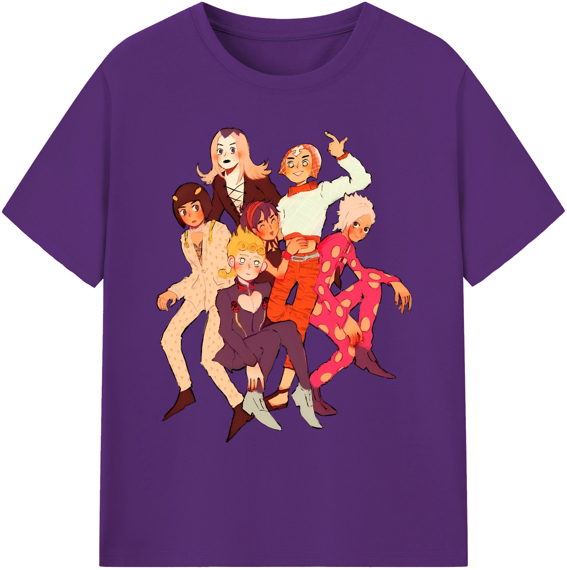 （画像用） ジョジョの奇妙な冒険 JoJo's Bizarre Adventure 綿100％ メンズ半袖Tシャツ｜肌触りやわらか＆通気性