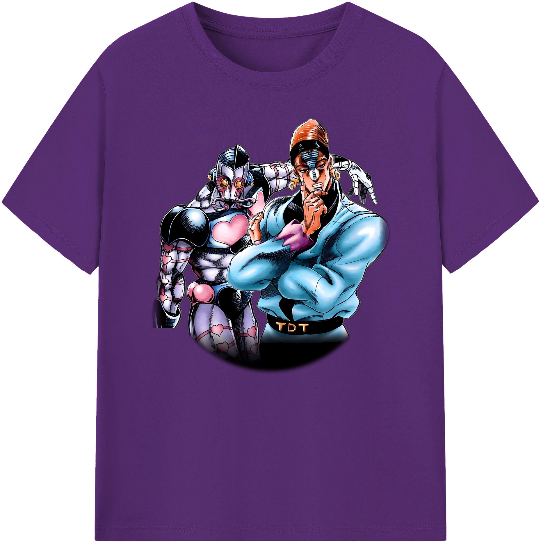 （画像用） ジョジョの奇妙な冒険 ひがしかた じょうすけ JoJo's Bizarre Adventure Higashikata Josuke 綿100％ メンズ半袖Tシャツ｜肌触りやわらか＆通気性