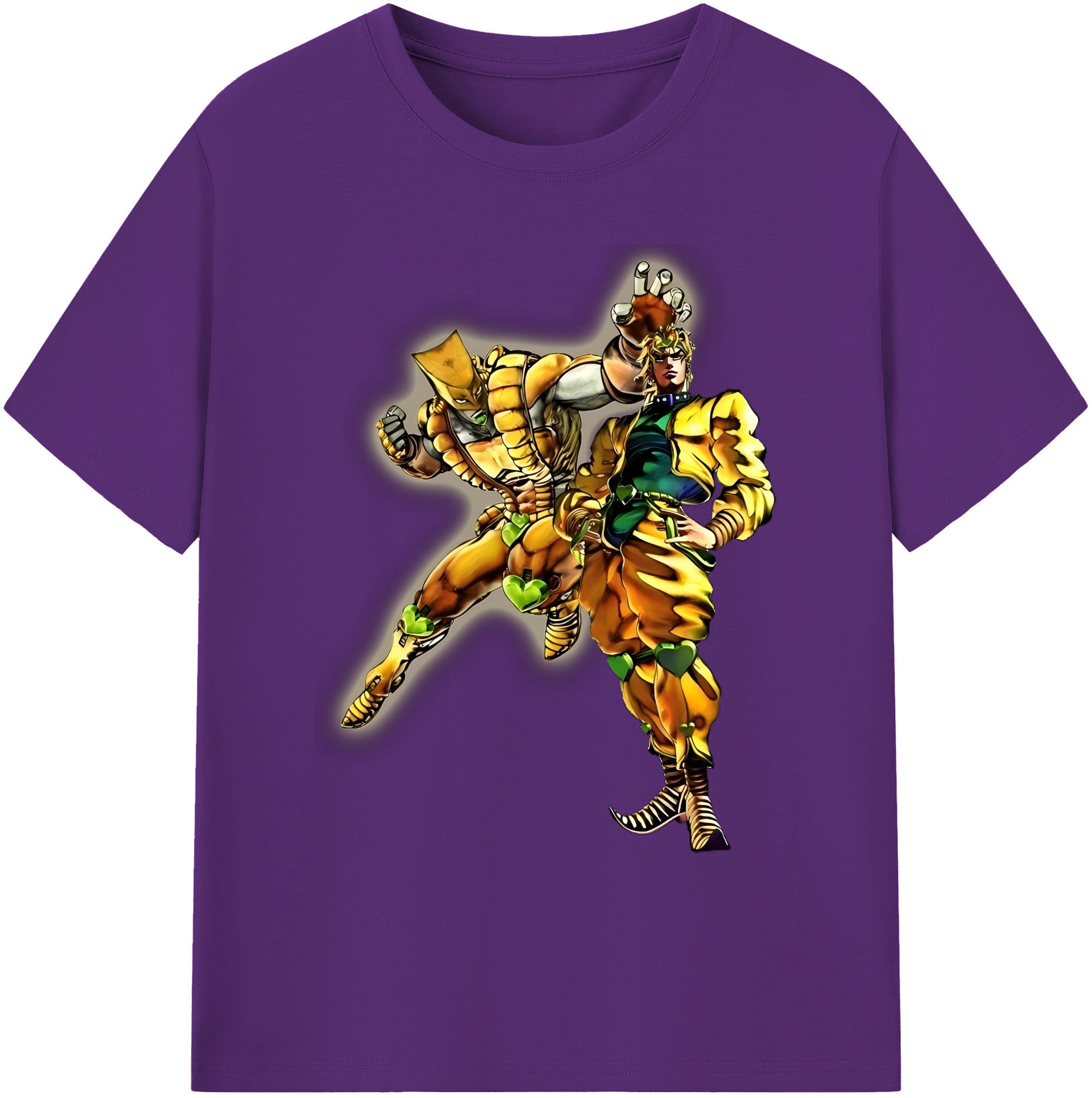 （画像用） ジョジョの奇妙な冒険 ディオ?ブランドー JoJo's Bizarre Adventure Dio Brando 綿100％ メンズ半袖Tシャツ｜肌触りやわらか＆通気性