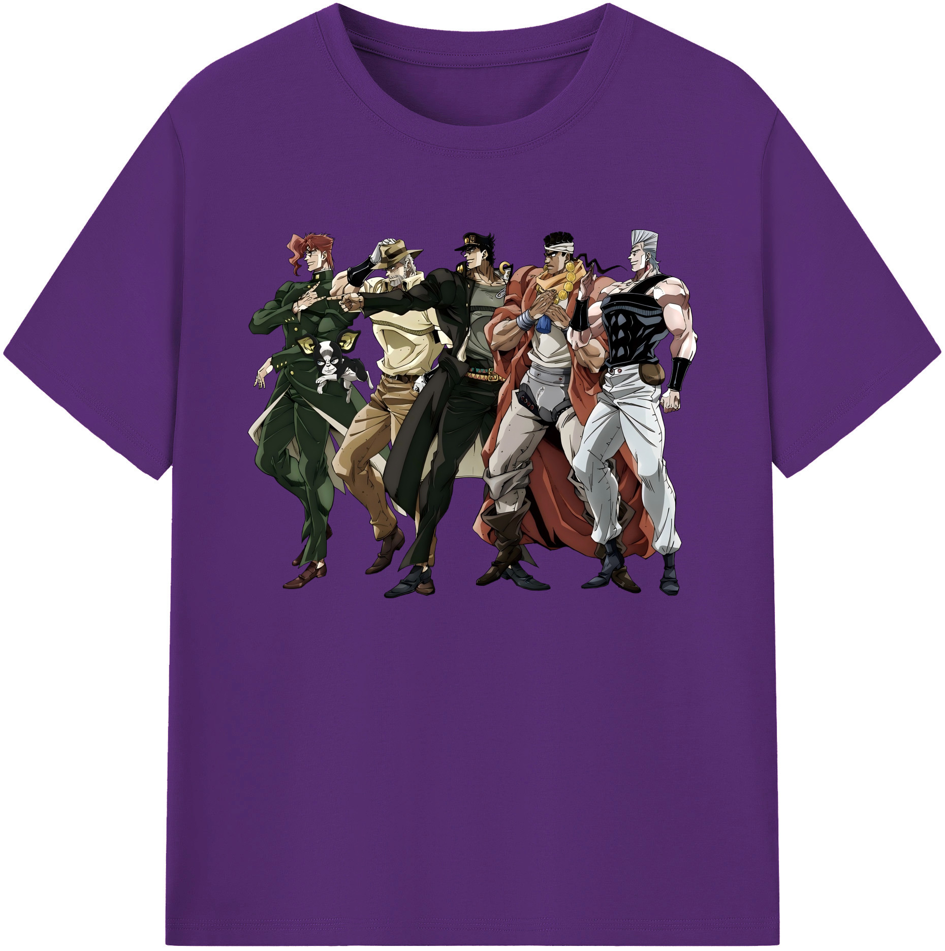 （画像用） ジョジョの奇妙な冒険 JoJo's Bizarre Adventure 綿100％ メンズ半袖Tシャツ｜肌触りやわらか＆通気性