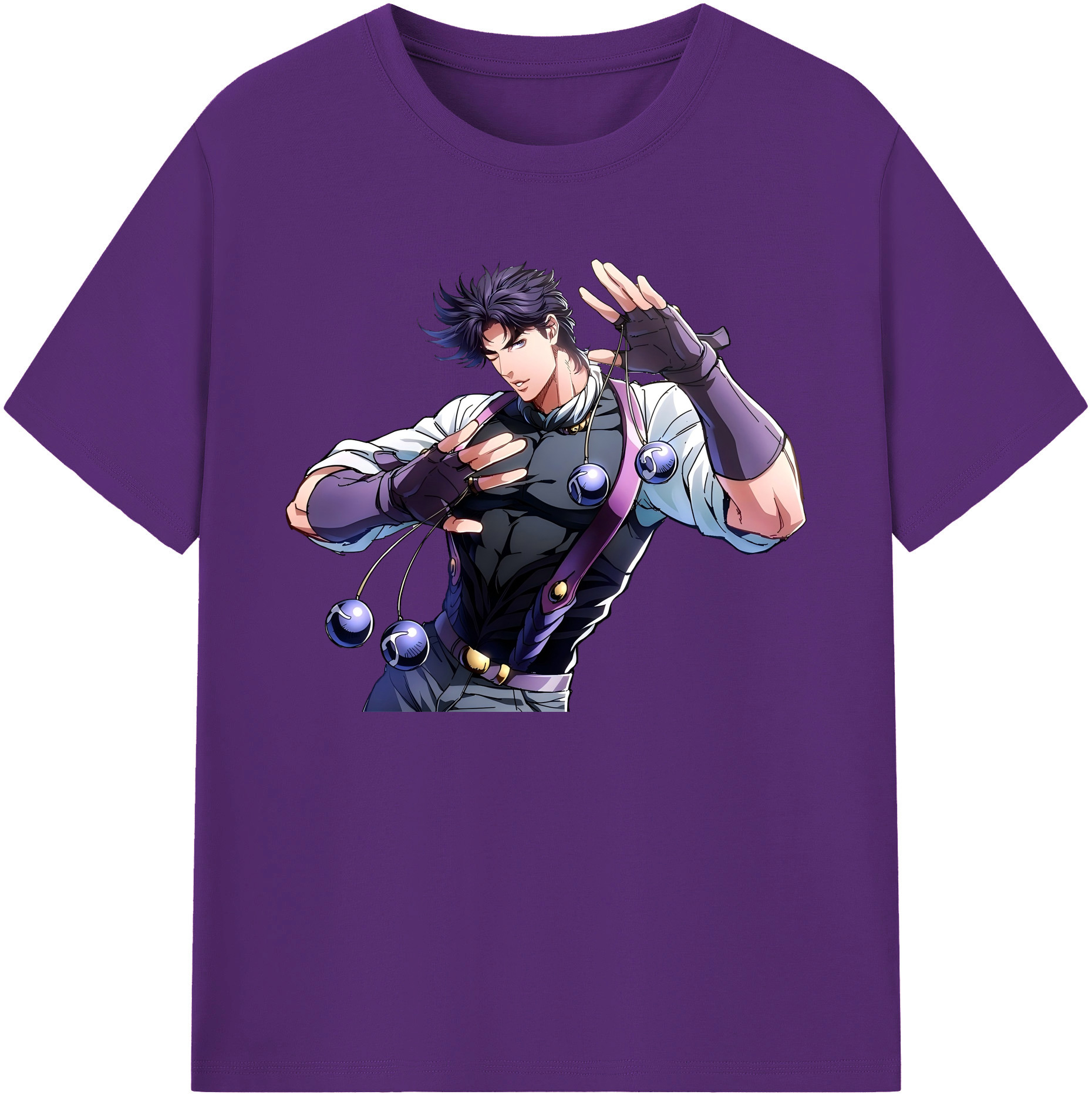 （画像用） ジョジョの奇妙な冒険 JoJo's Bizarre Adventure 綿100％ メンズ半袖Tシャツ｜肌触りやわらか＆通気性