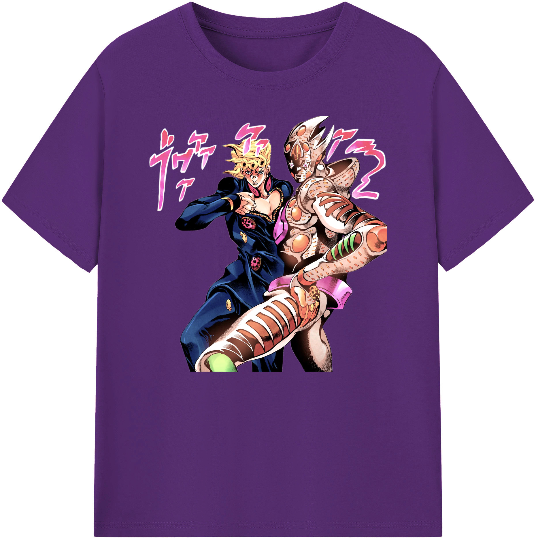 （画像用） ジョジョの奇妙な冒険 ジョルノ?ジョバァーナ JoJo's Bizarre Adventure Giorno Giovanna 綿100％ メンズ半袖Tシャツ｜肌触りやわらか＆通気性