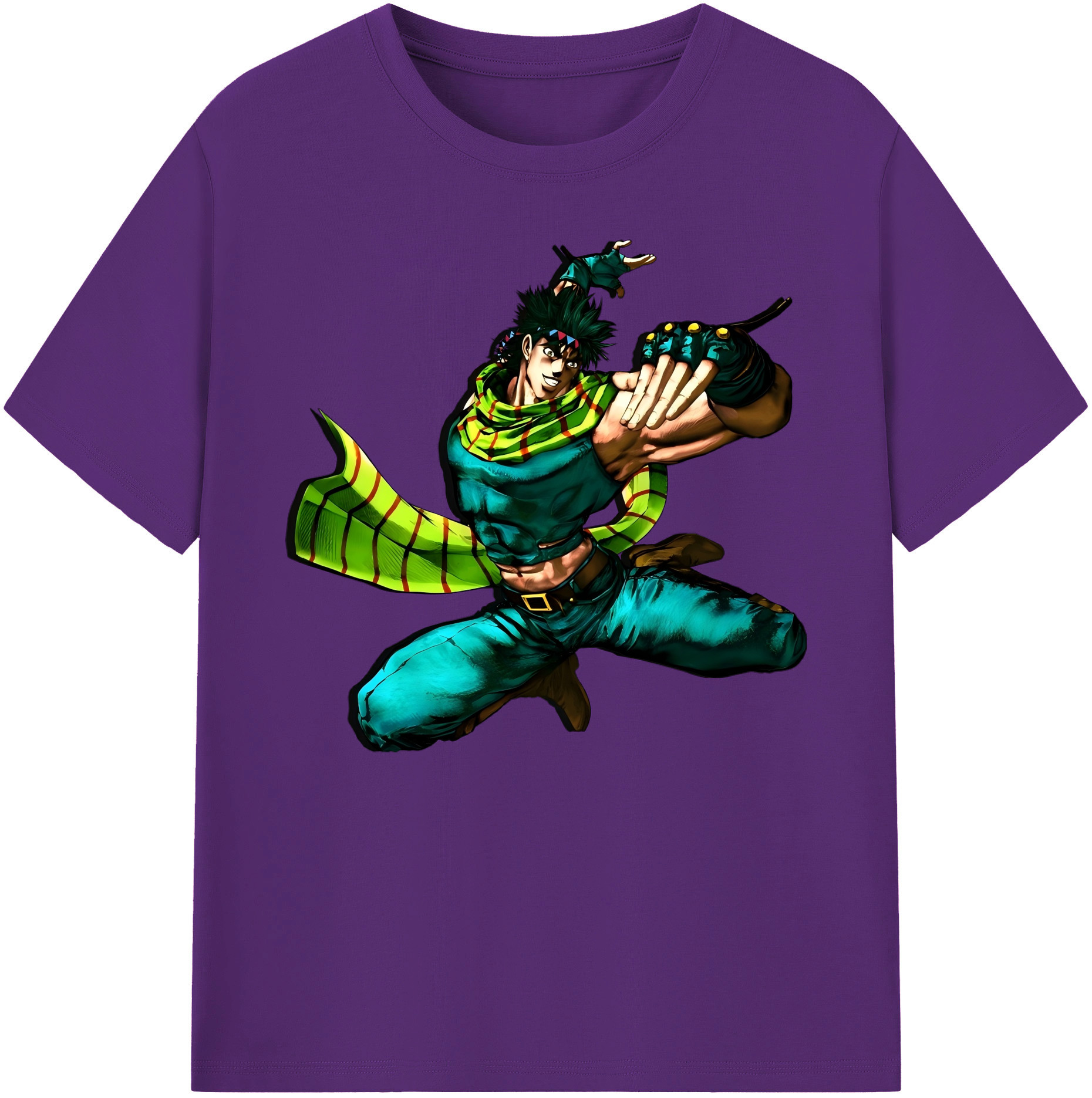 （画像用） ジョジョの奇妙な冒険 ジョセフ?ジョースター JoJo's Bizarre Adventure Joseph Joestar 綿100％ メンズ半袖Tシャツ｜肌触りやわらか＆通気性