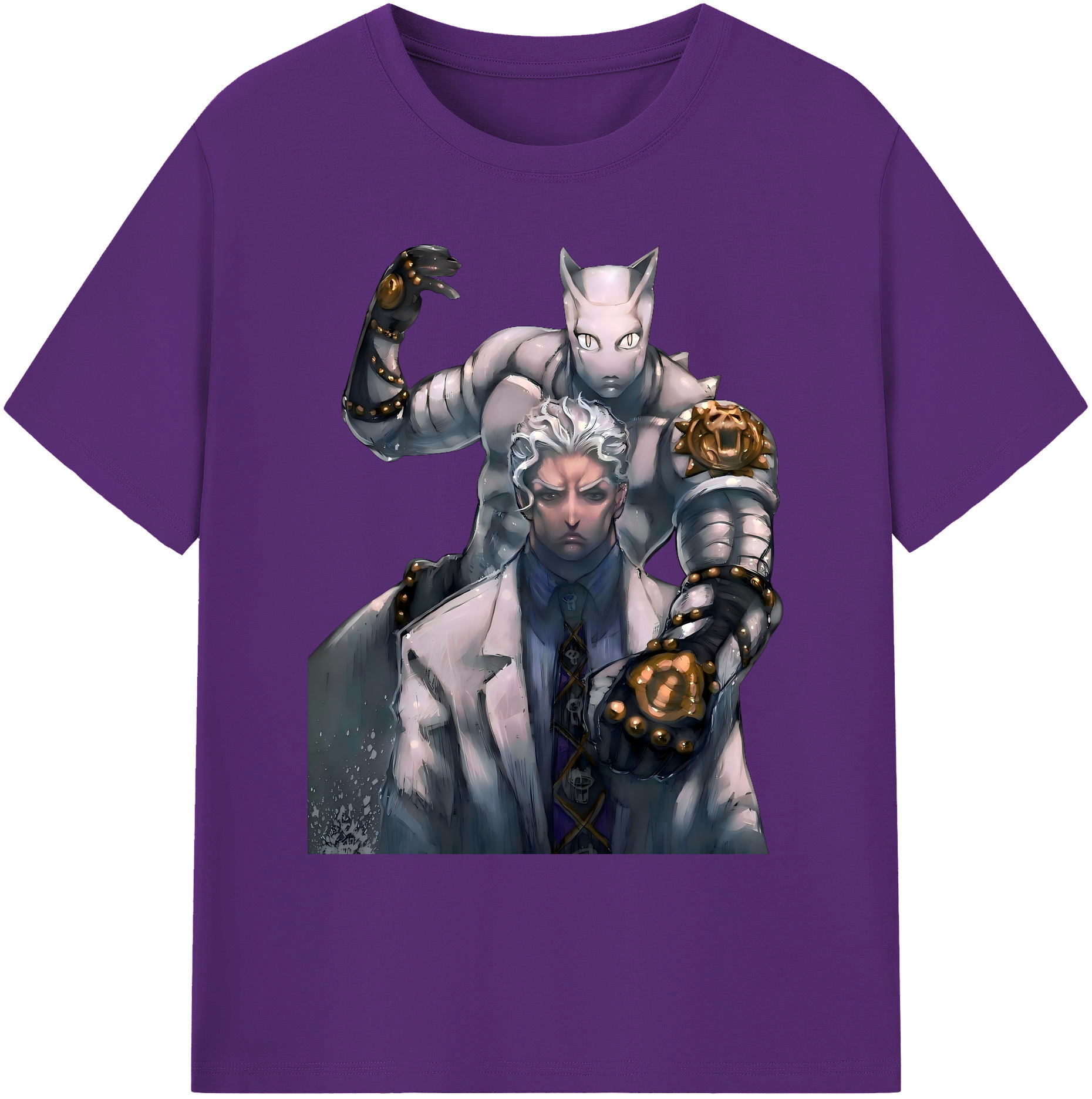 （画像用） ジョジョの奇妙な冒険 きら よしかげ JoJo's Bizarre Adventure Kira Yoshikage 綿100％ メンズ半袖Tシャツ｜肌触りやわらか＆通気性