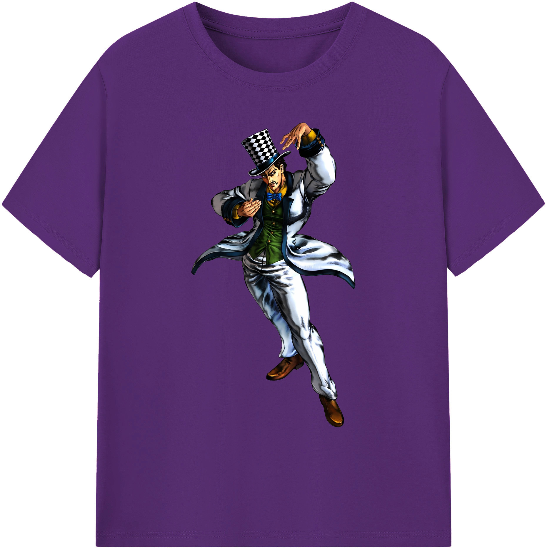 （画像用） ジョジョの奇妙な冒険 ウィル?アントニオ?ツェペリ JoJo's Bizarre Adventure Will Anthonio Zeppeli 綿100％ メンズ半袖Tシャツ｜肌触りやわらか＆通気性