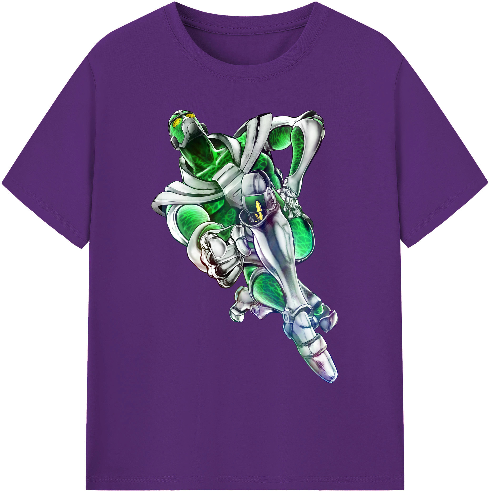 （画像用） ジョジョの奇妙な冒険 花京院 典明（かきょういん のりあき） JoJo's Bizarre Adventure Kakyoin Noriaki 綿100％ メンズ半袖Tシャツ｜肌触りやわらか＆通気性