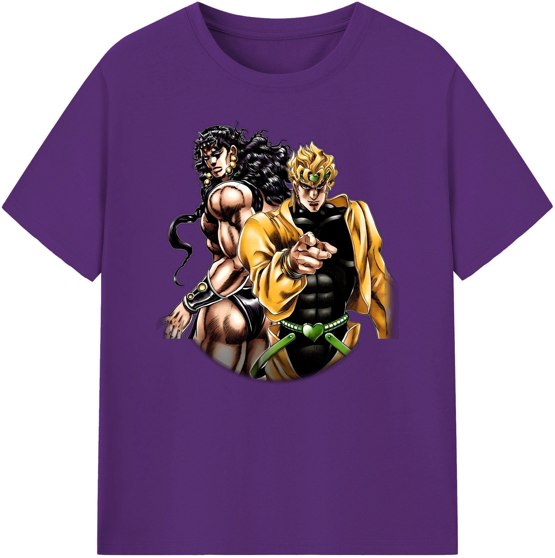 （画像用） ジョジョの奇妙な冒険 ディオ?ブランドー JoJo's Bizarre Adventure Dio Brando 綿100％ メンズ半袖Tシャツ｜肌触りやわらか＆通気性
