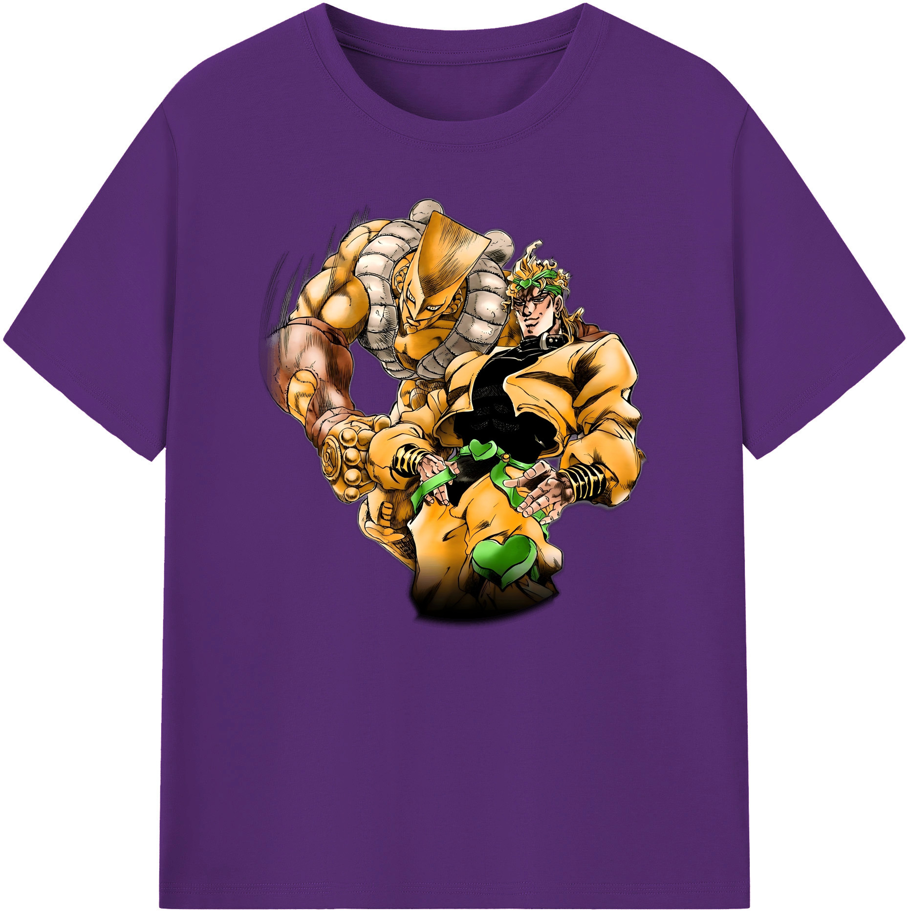 （画像用） ジョジョの奇妙な冒険 ディオ?ブランドー JoJo's Bizarre Adventure Dio Brando 綿100％ メンズ半袖Tシャツ｜肌触りやわらか＆通気性