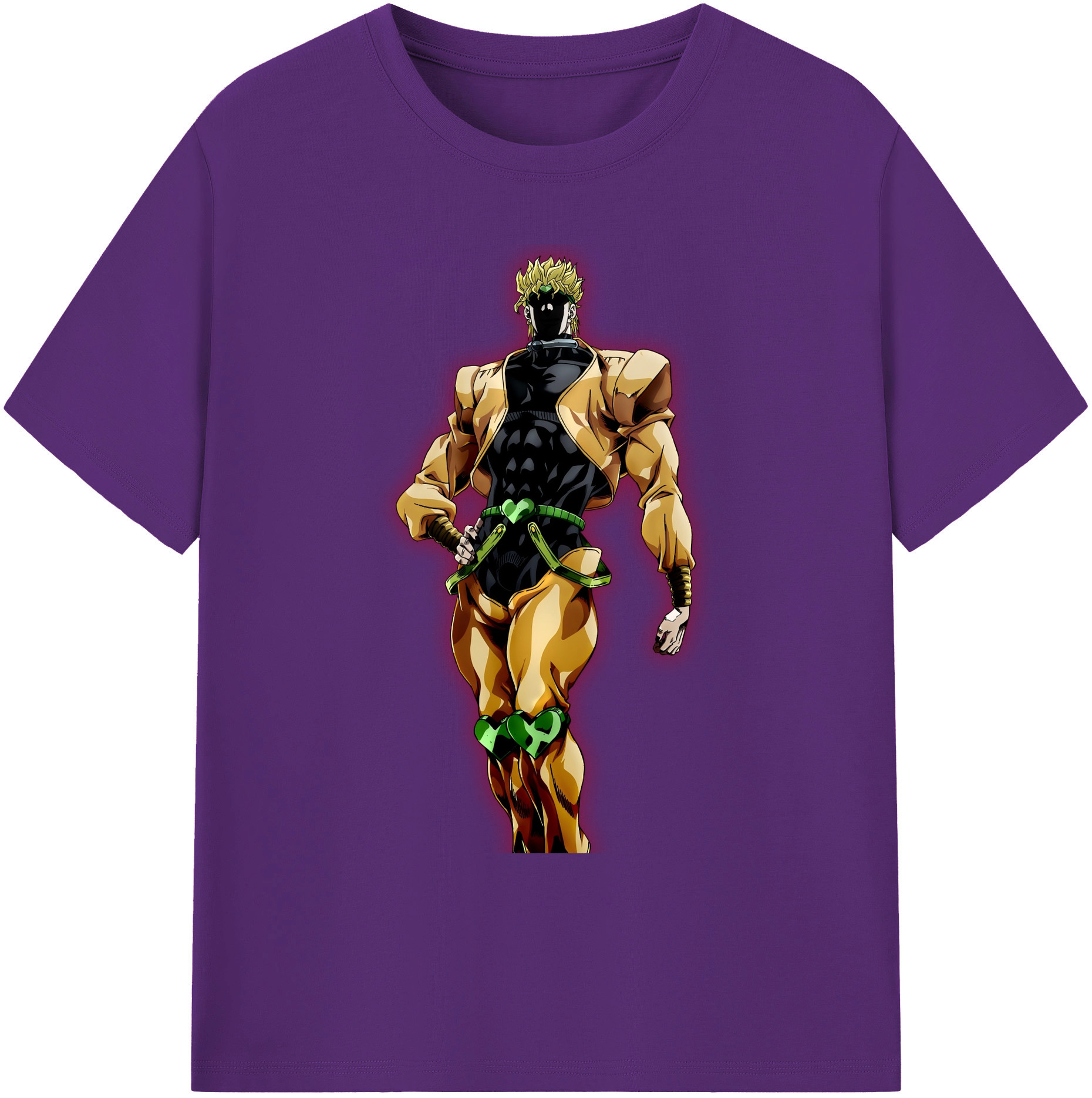 （画像用） ジョジョの奇妙な冒険 ディオ?ブランドー JoJo's Bizarre Adventure Dio Brando 綿100％ メンズ半袖Tシャツ｜肌触りやわらか＆通気性
