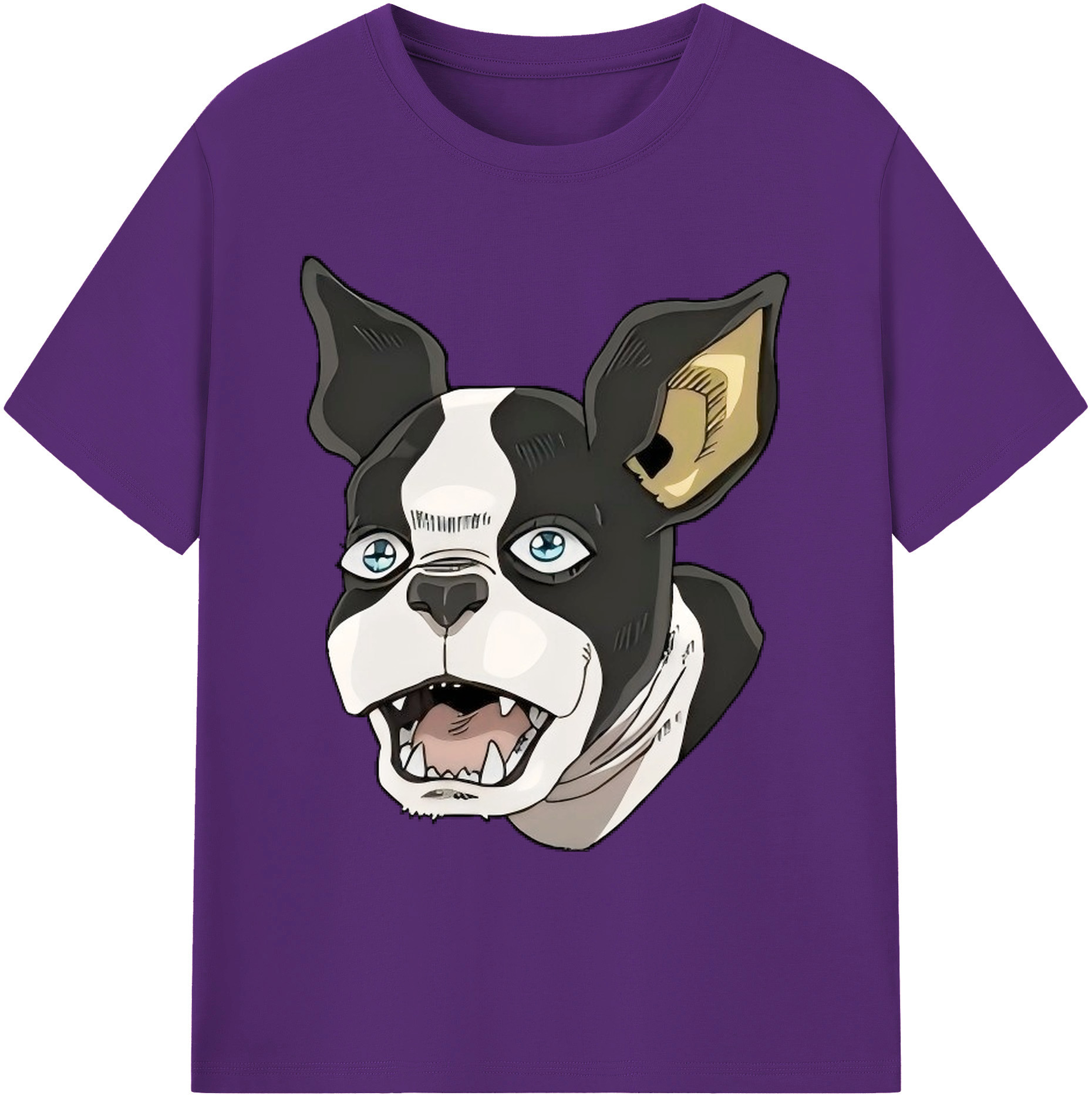 （画像用） ジョジョの奇妙な冒険 イギー JoJo's Bizarre Adventure Iggy 綿100％ メンズ半袖Tシャツ｜肌触りやわらか＆通気性