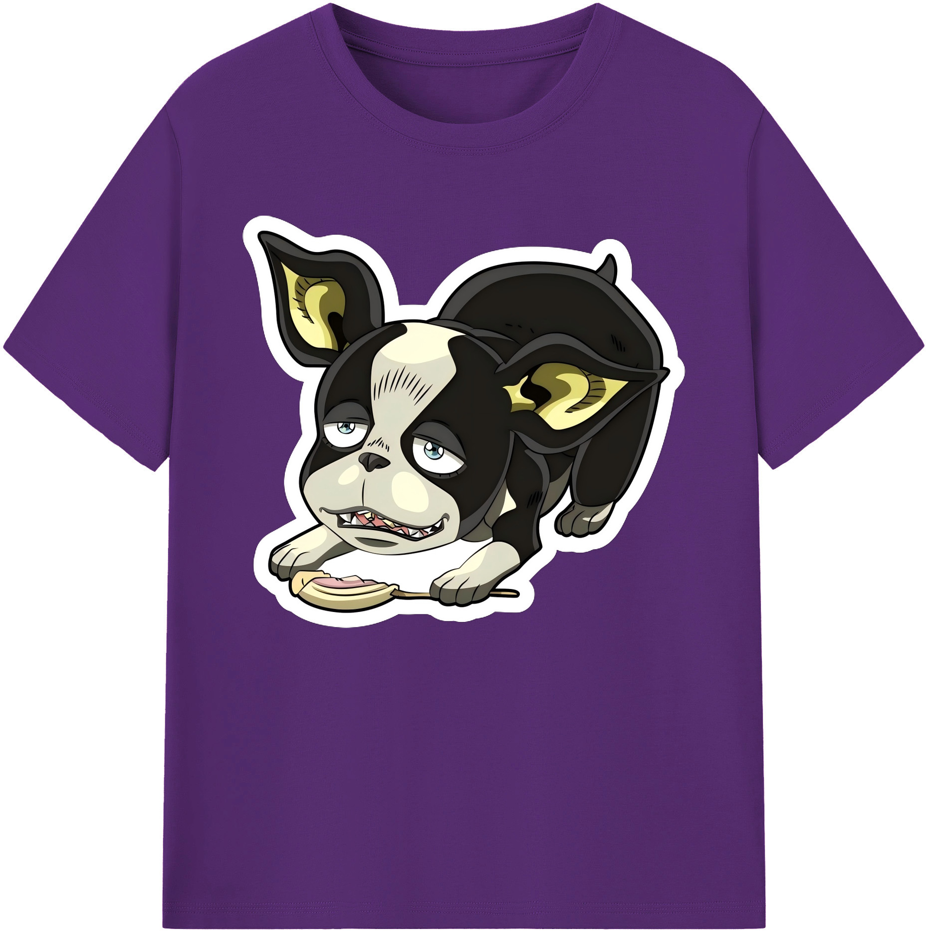 （画像用） ジョジョの奇妙な冒険 イギー JoJo's Bizarre Adventure Iggy 綿100％ メンズ半袖Tシャツ｜肌触りやわらか＆通気性
